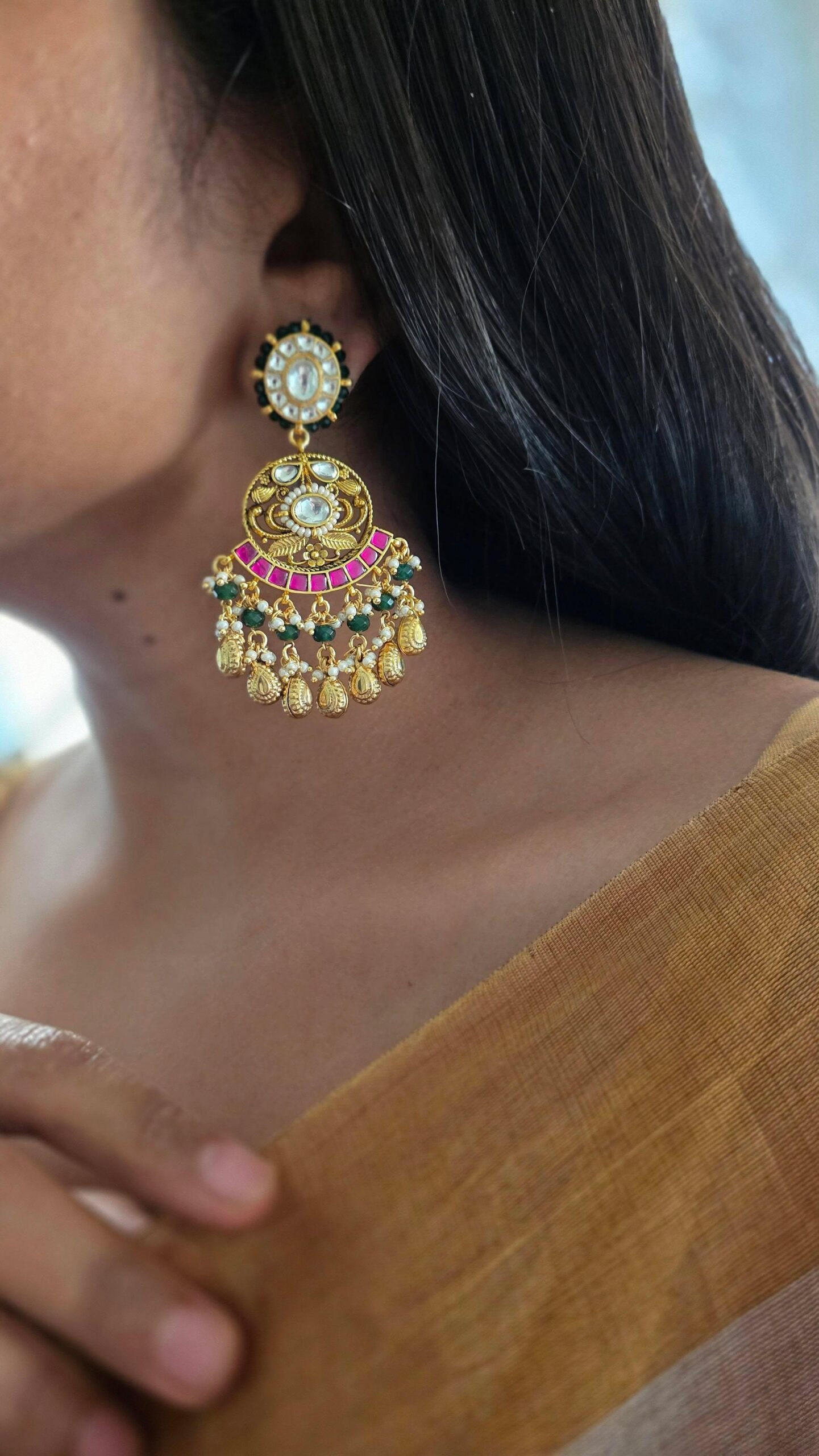 Janvi polki earrings Thumbnail