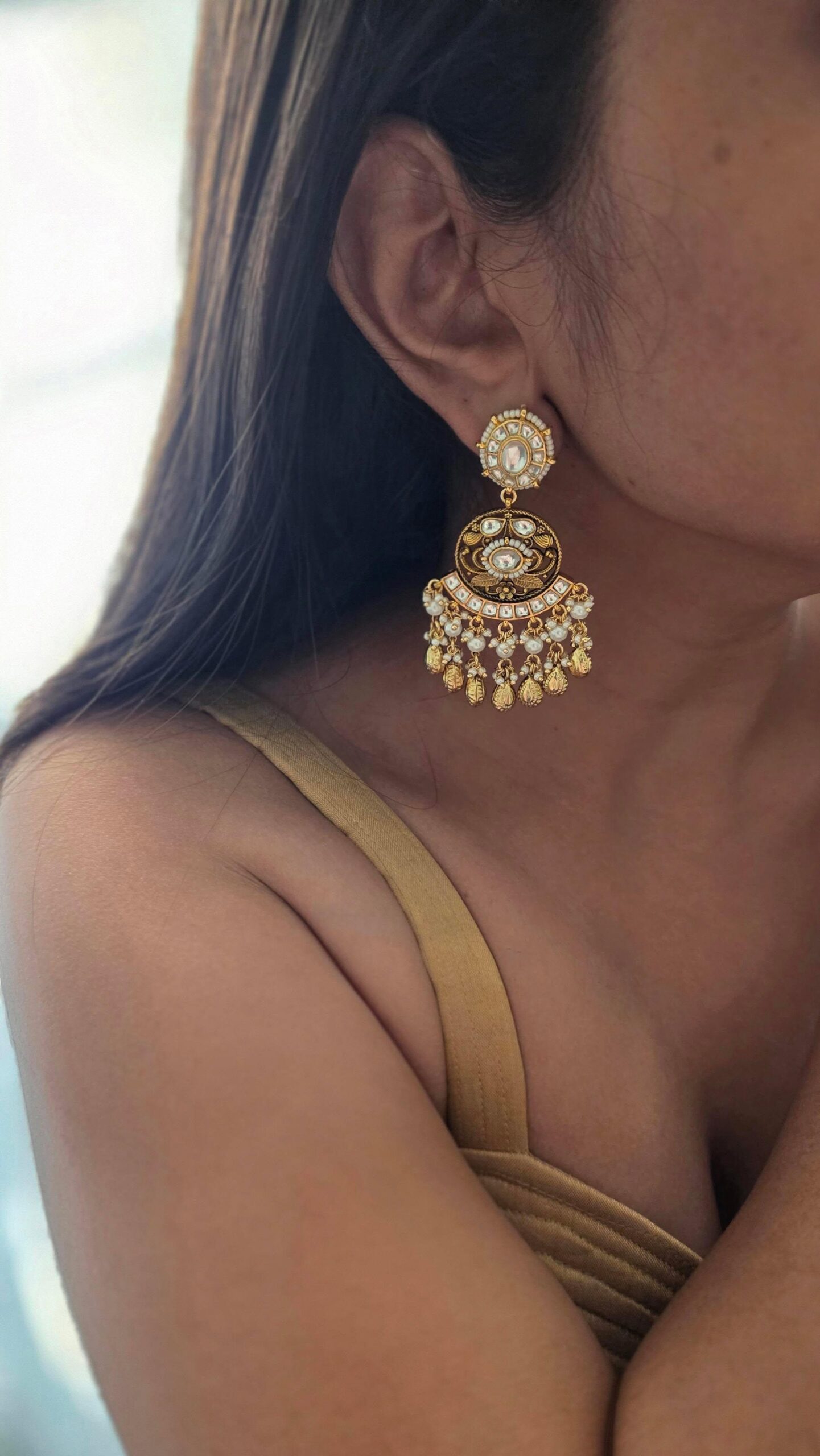 Janvi polki earrings Thumbnail