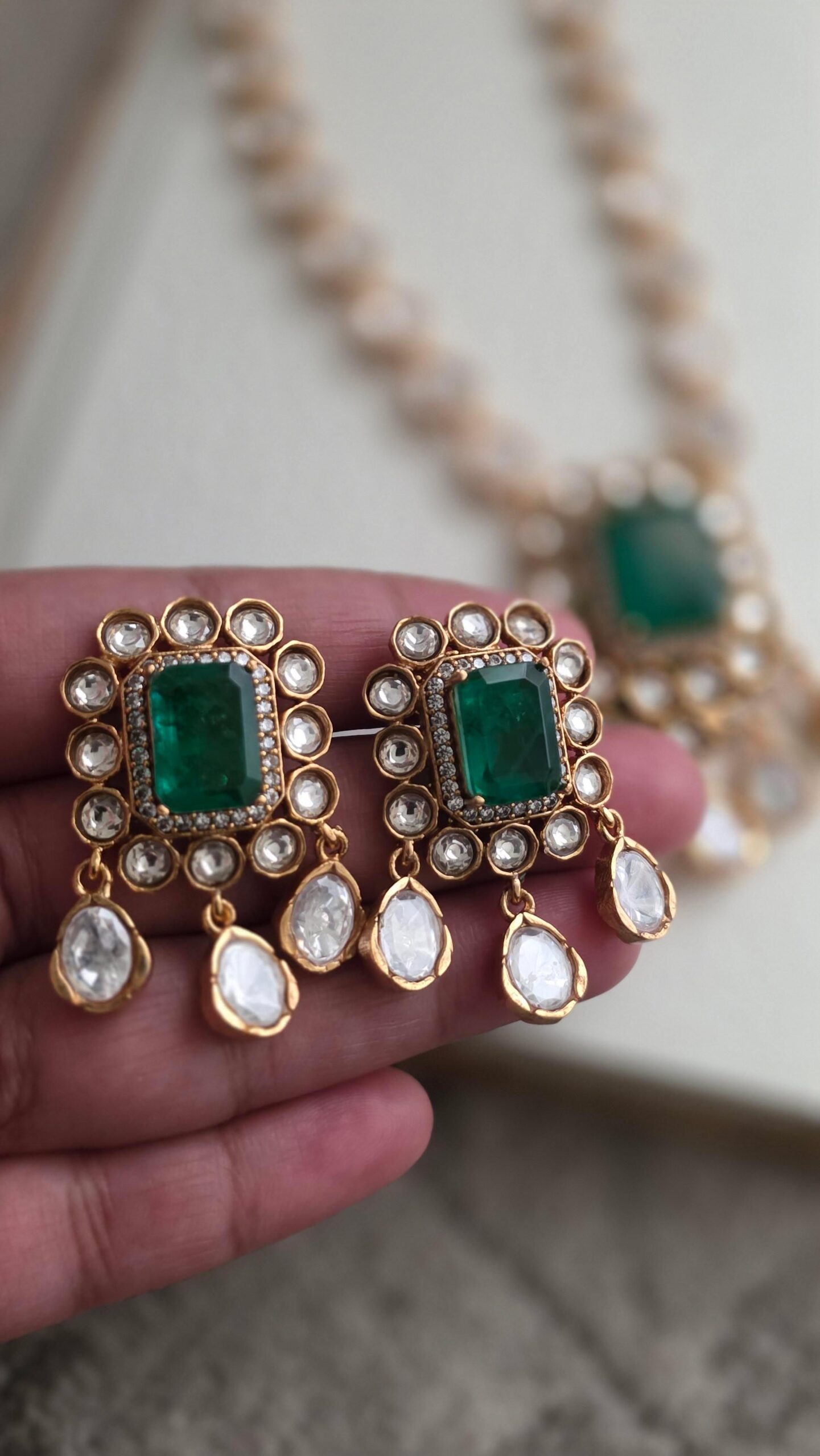 Mukti polki and quartz necklace Thumbnail