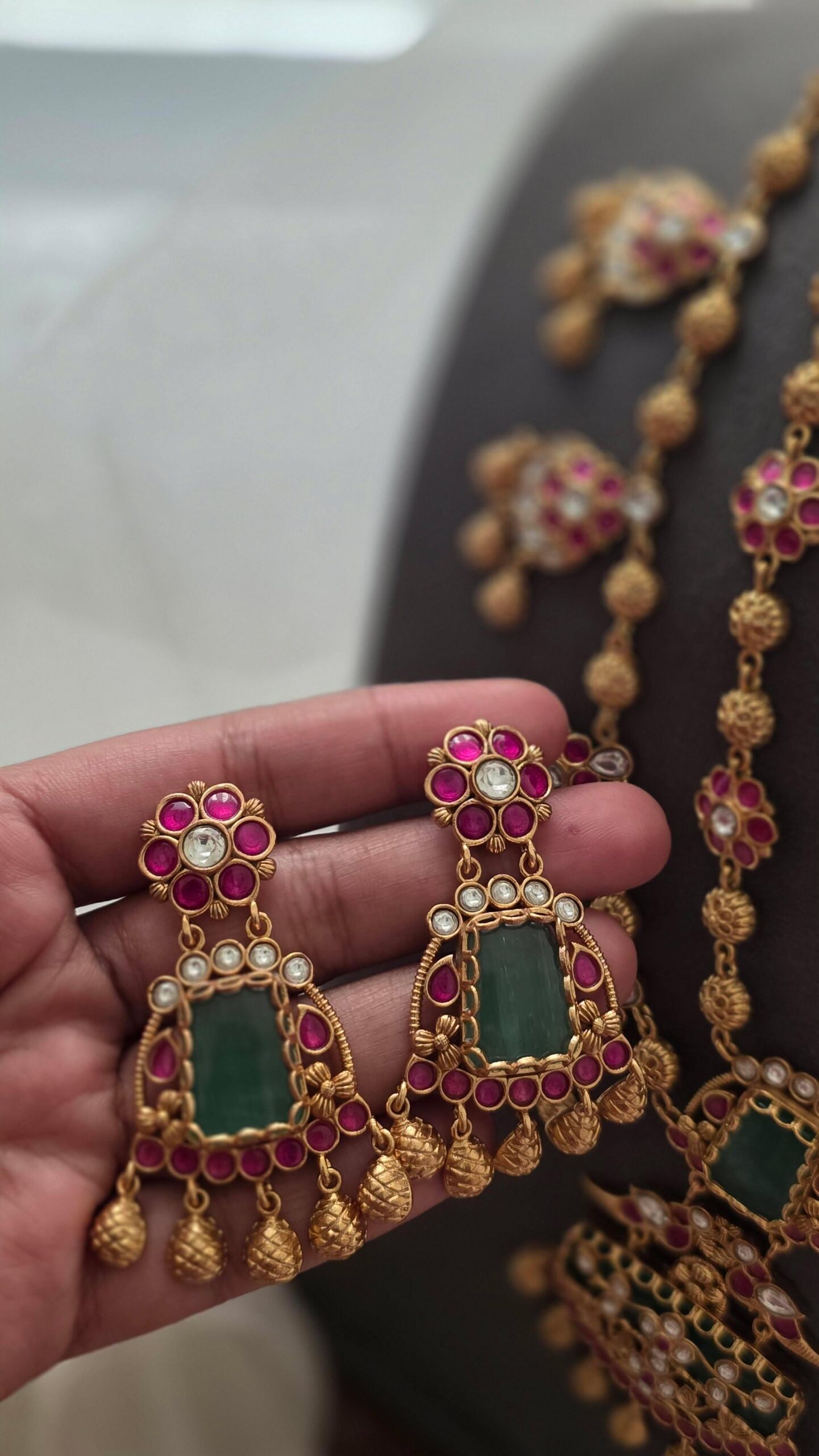 Ishanvi handcrafted long necklace Thumbnail