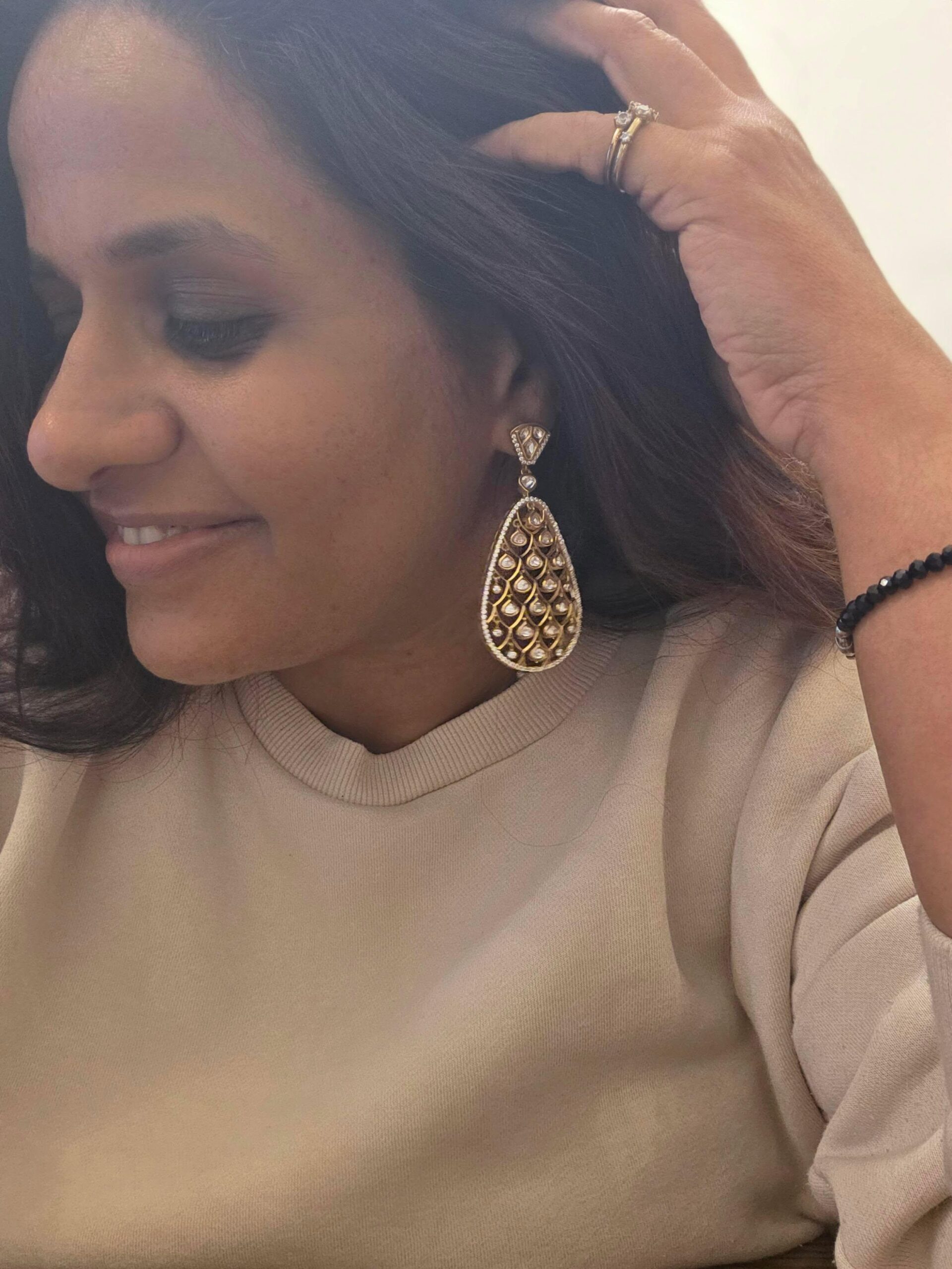 Mrunal polki earrings Thumbnail