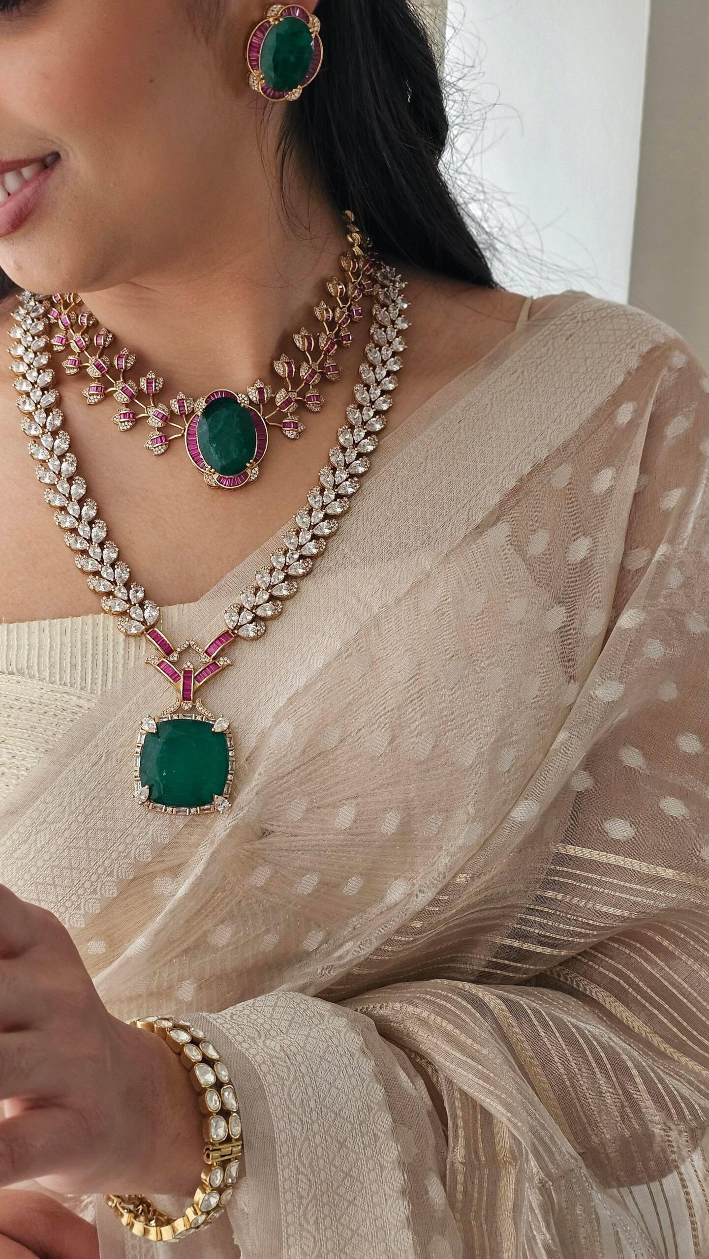 Rossie semi precious quartz necklace Thumbnail