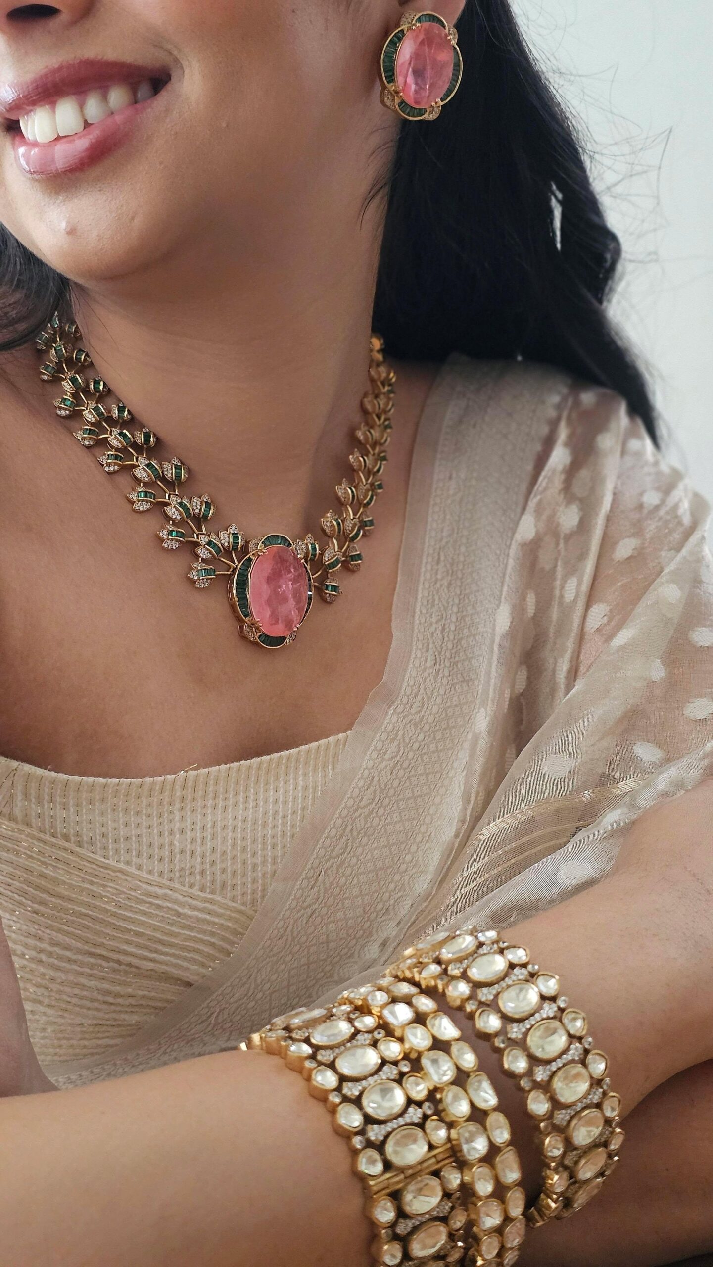 Rossie semi precious quartz necklace Thumbnail