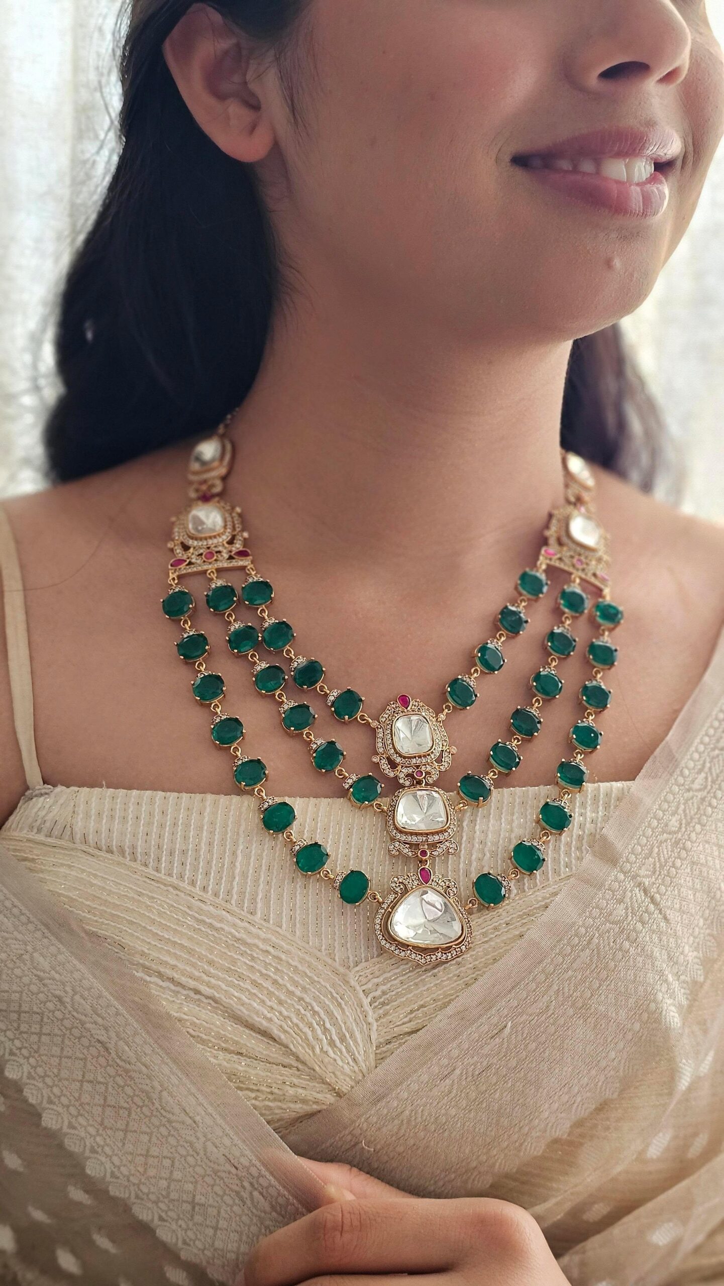 Fanah semi precious quartz necklace Thumbnail