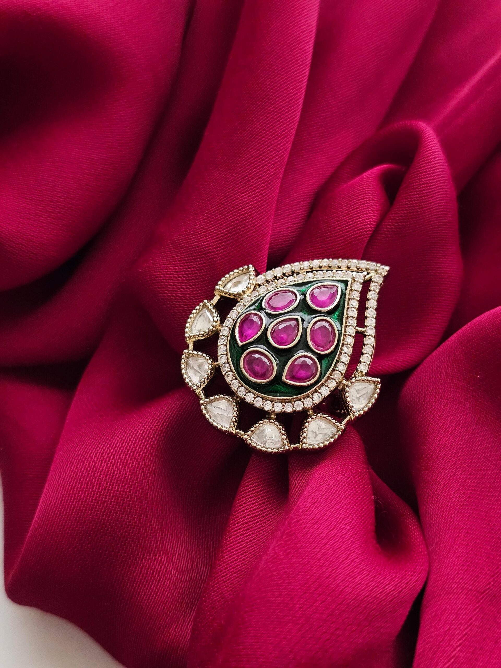 Gunika meenakari ring Thumbnail