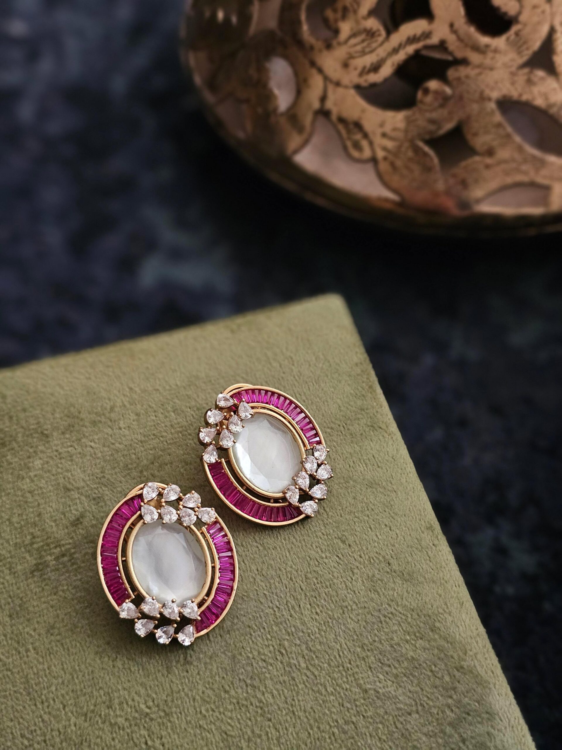 Ria handcrafted studs Thumbnail