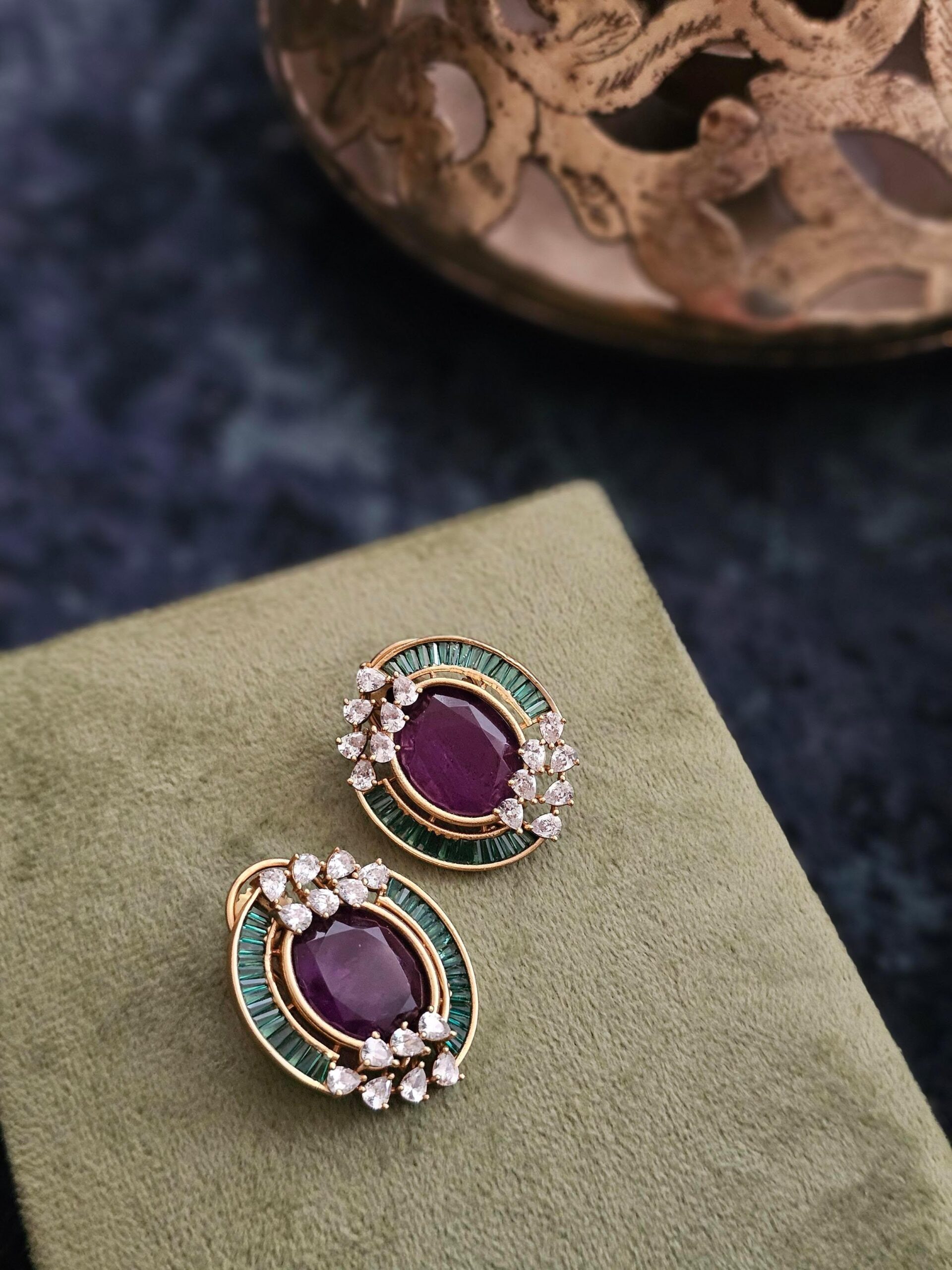 Ria handcrafted studs Thumbnail