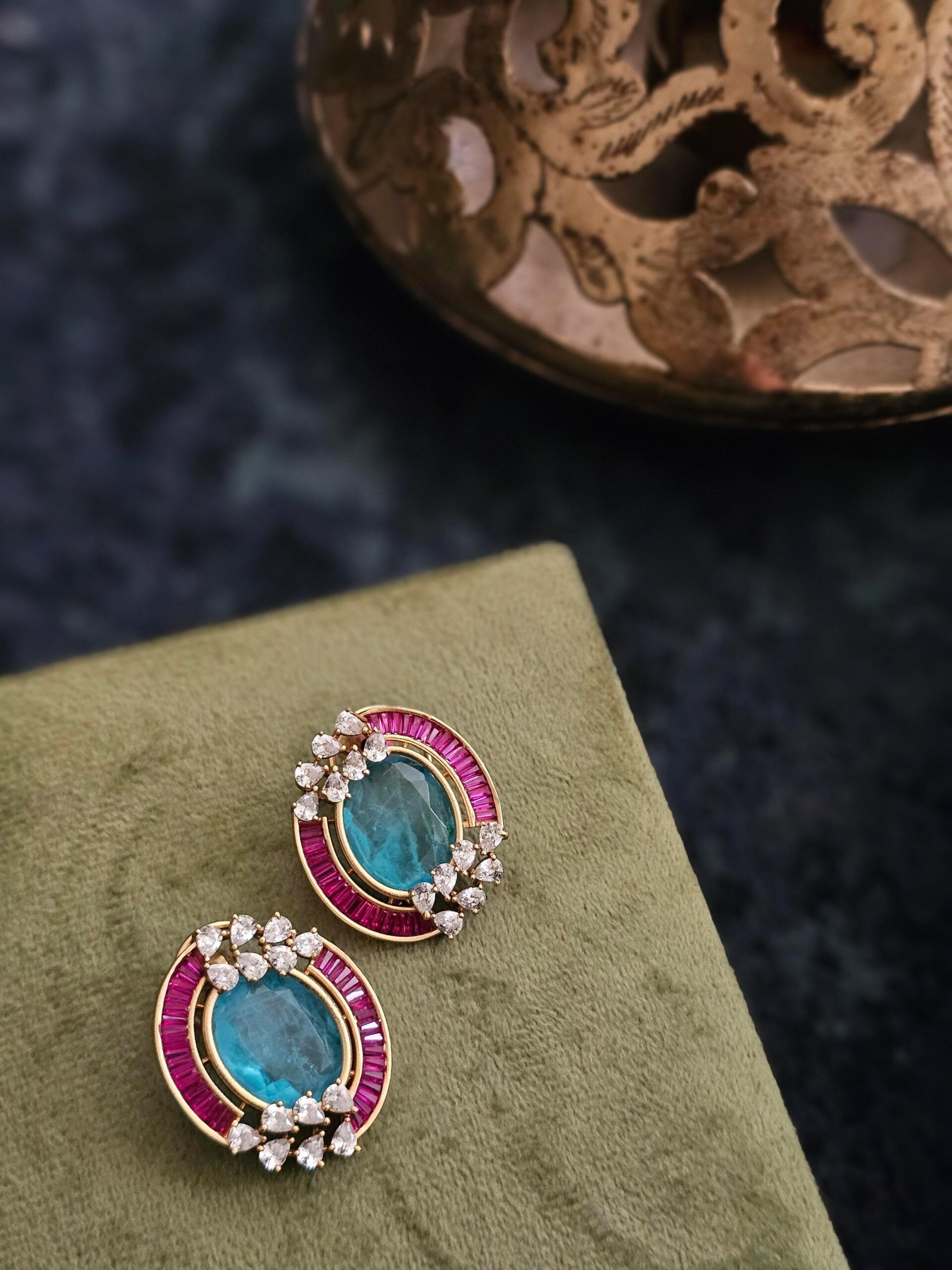 Ria handcrafted studs Thumbnail