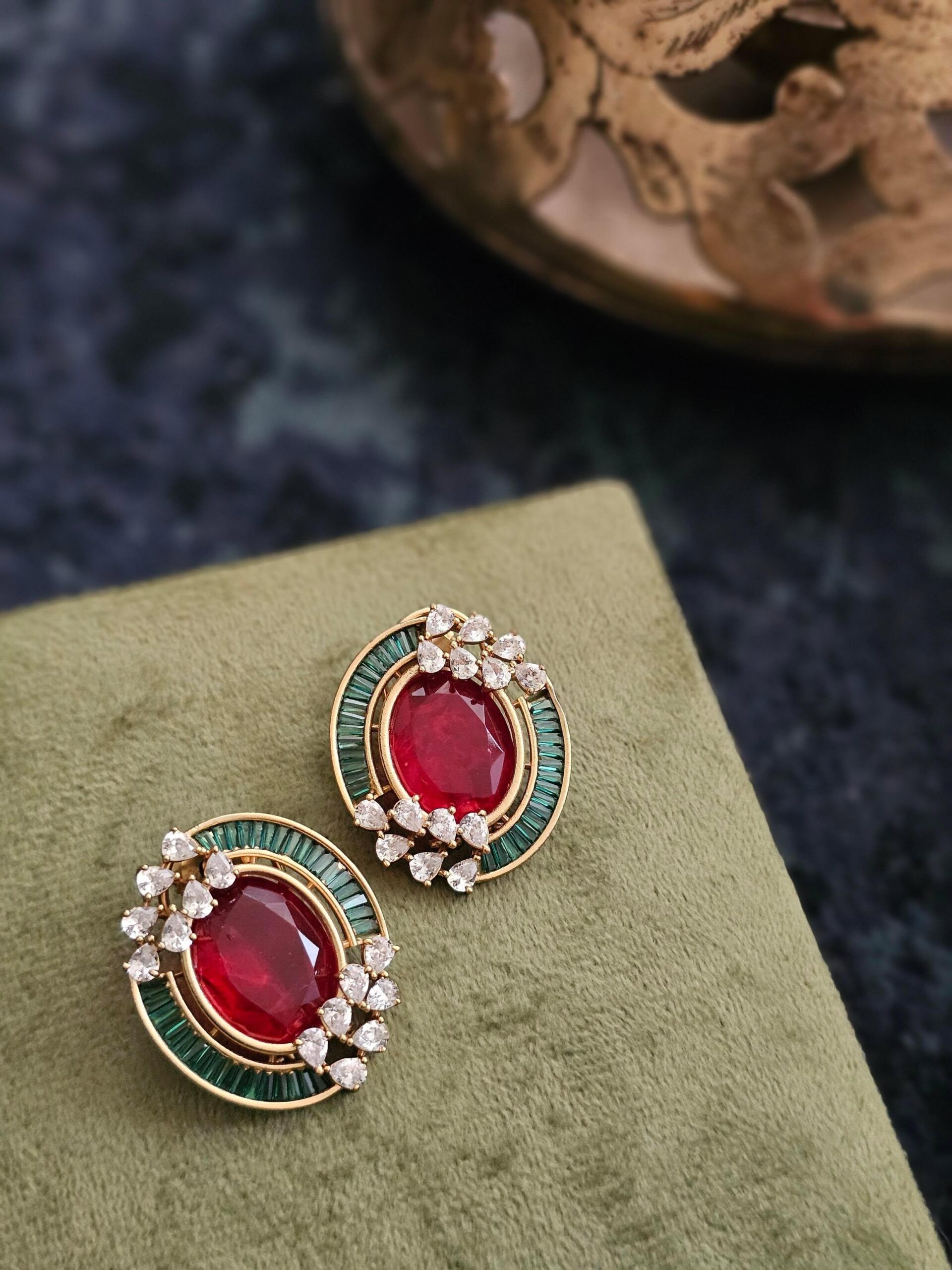 Ria handcrafted studs Thumbnail