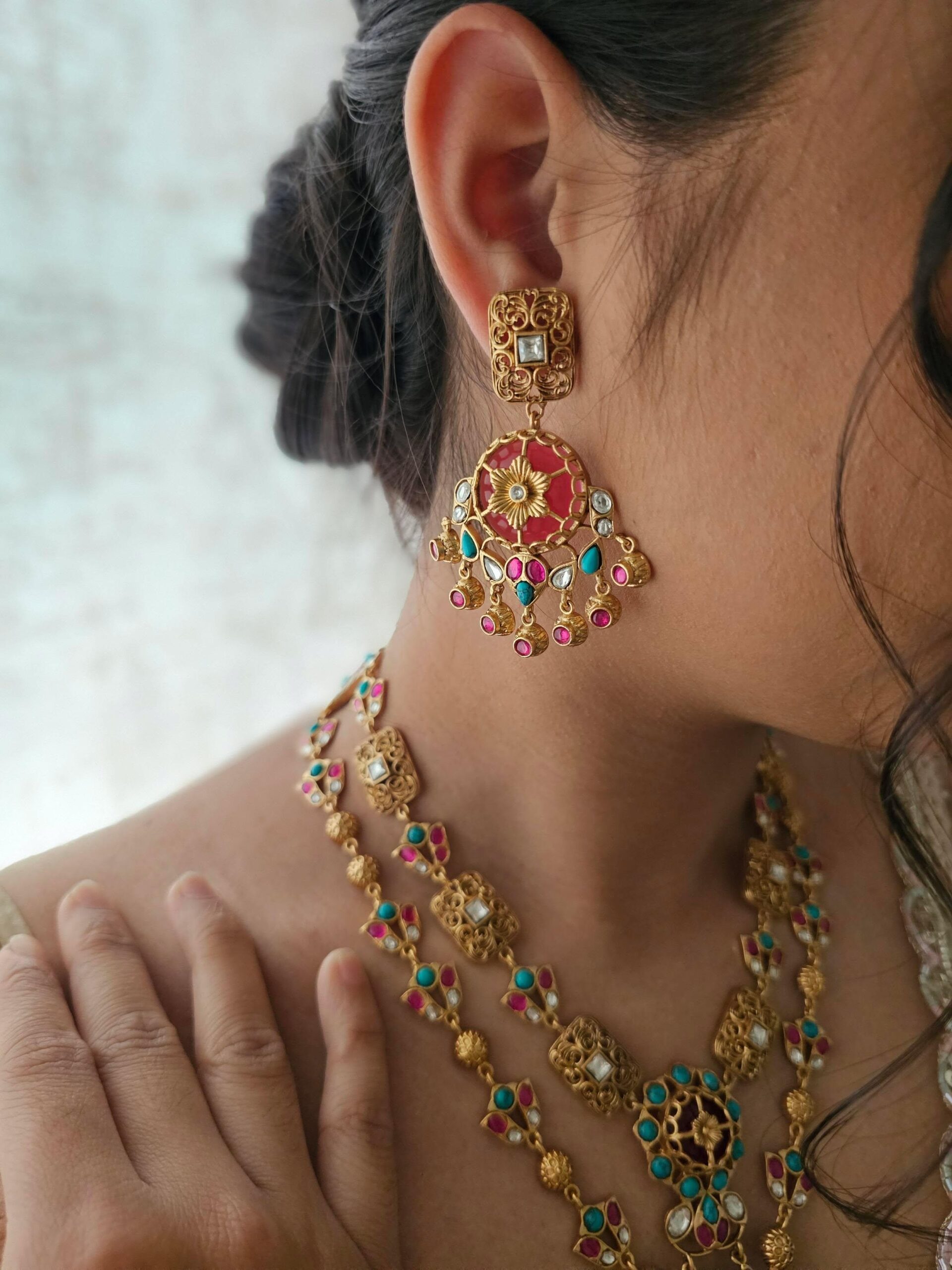 Nitya handcrafted quartz necklace Thumbnail