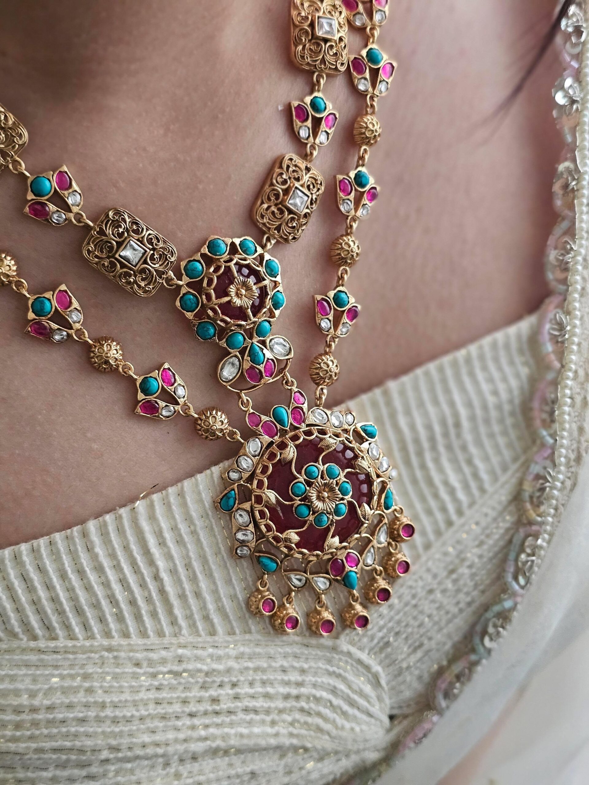 Nitya handcrafted quartz necklace Thumbnail