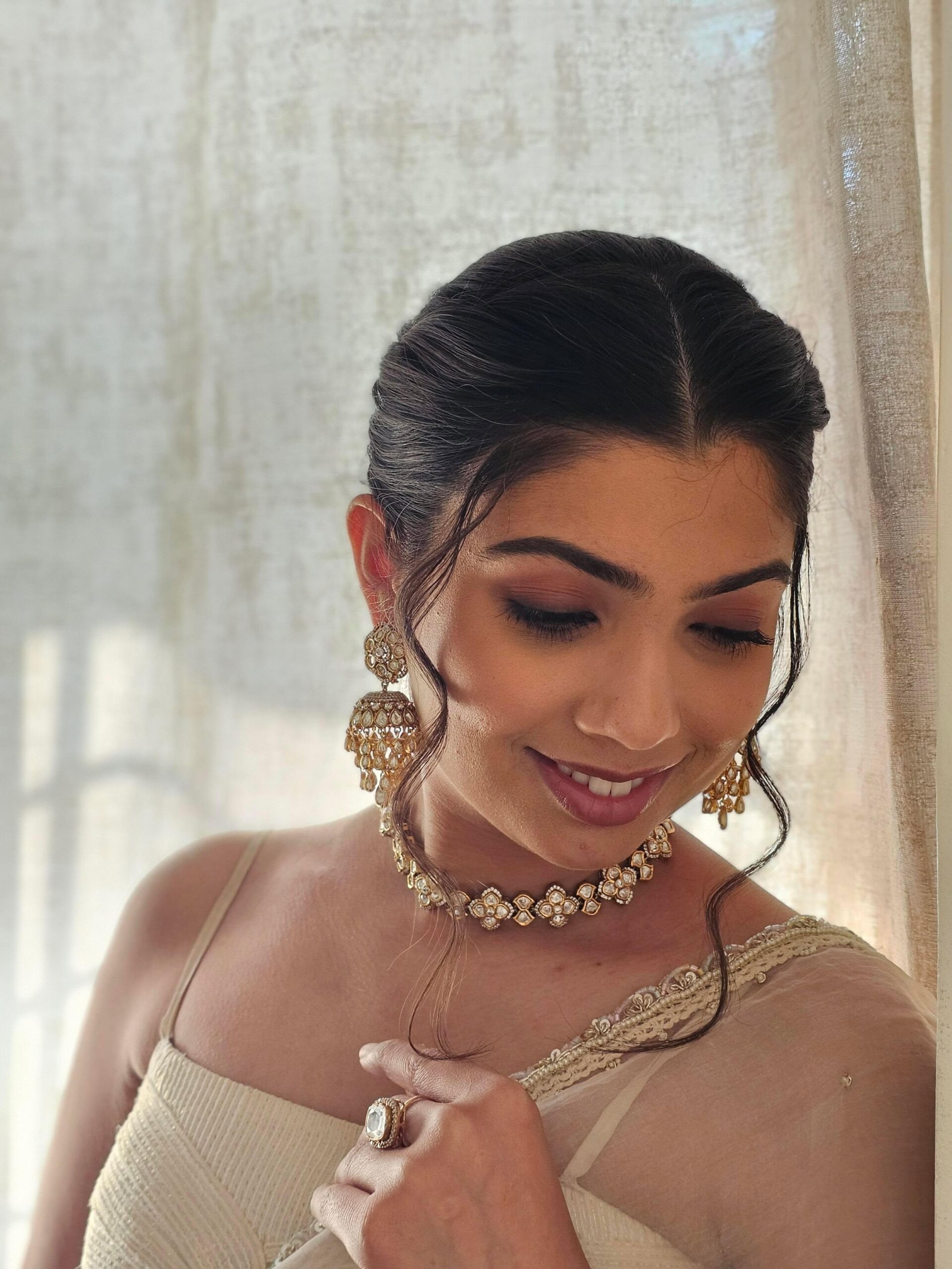 Rosa delicate polki necklace Thumbnail