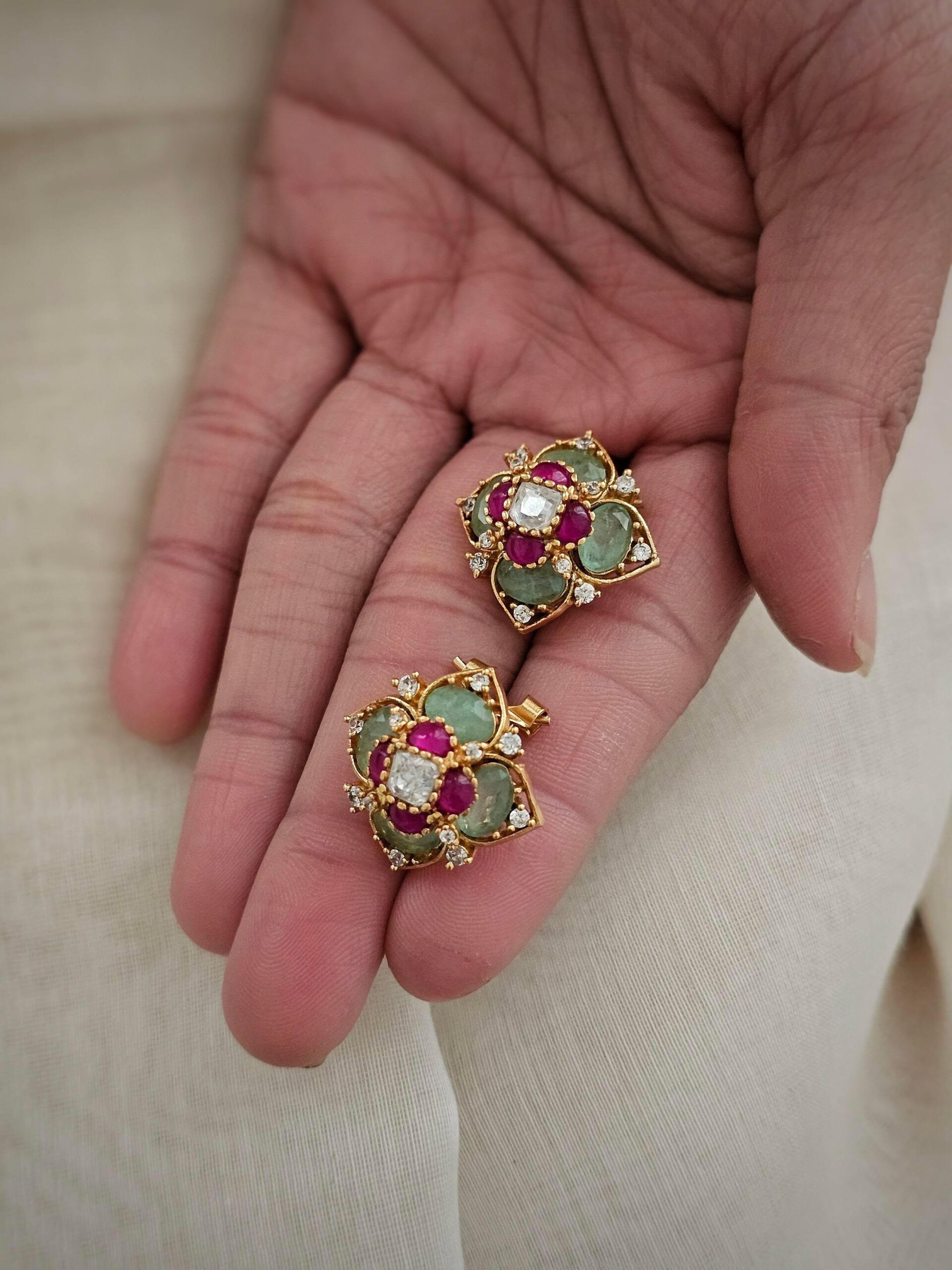 Urvi handcrafted studs Thumbnail