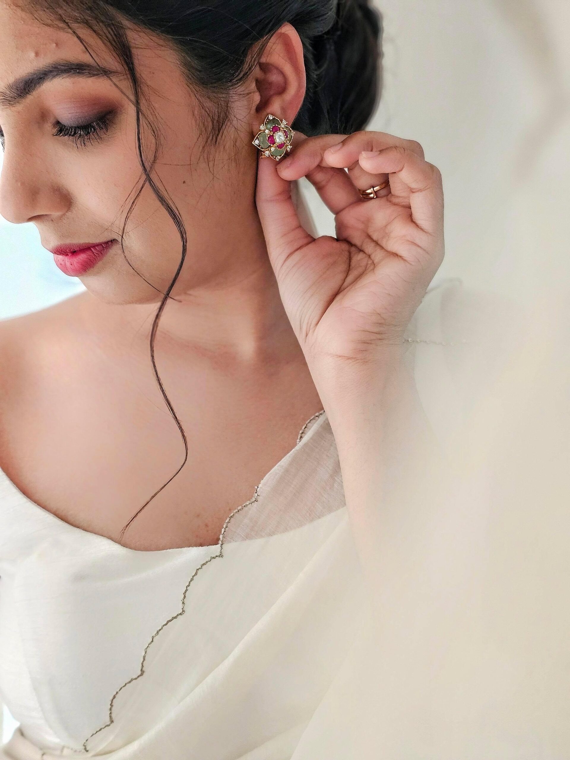 Urvi handcrafted studs Thumbnail