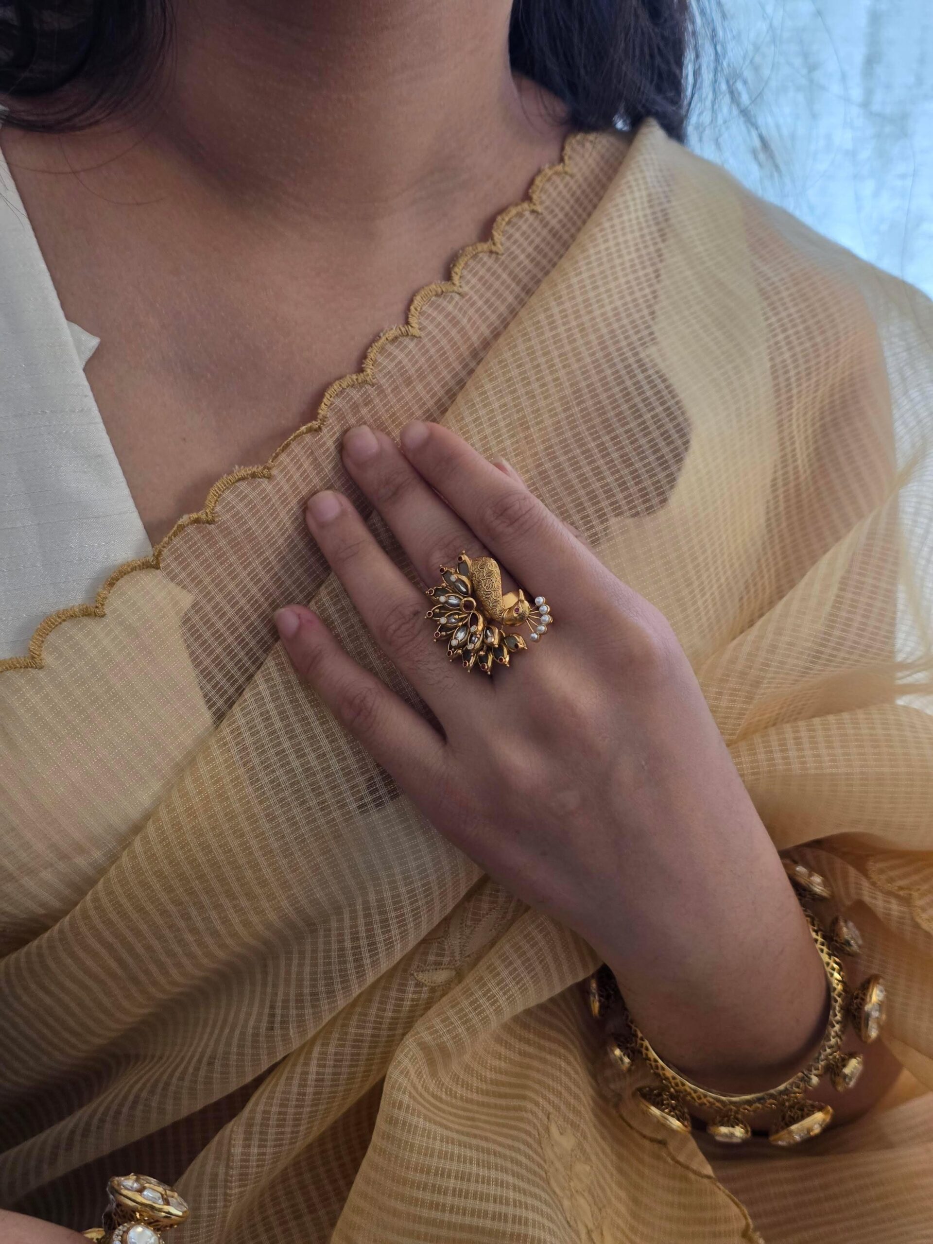 Shruti handcrafted ring Thumbnail