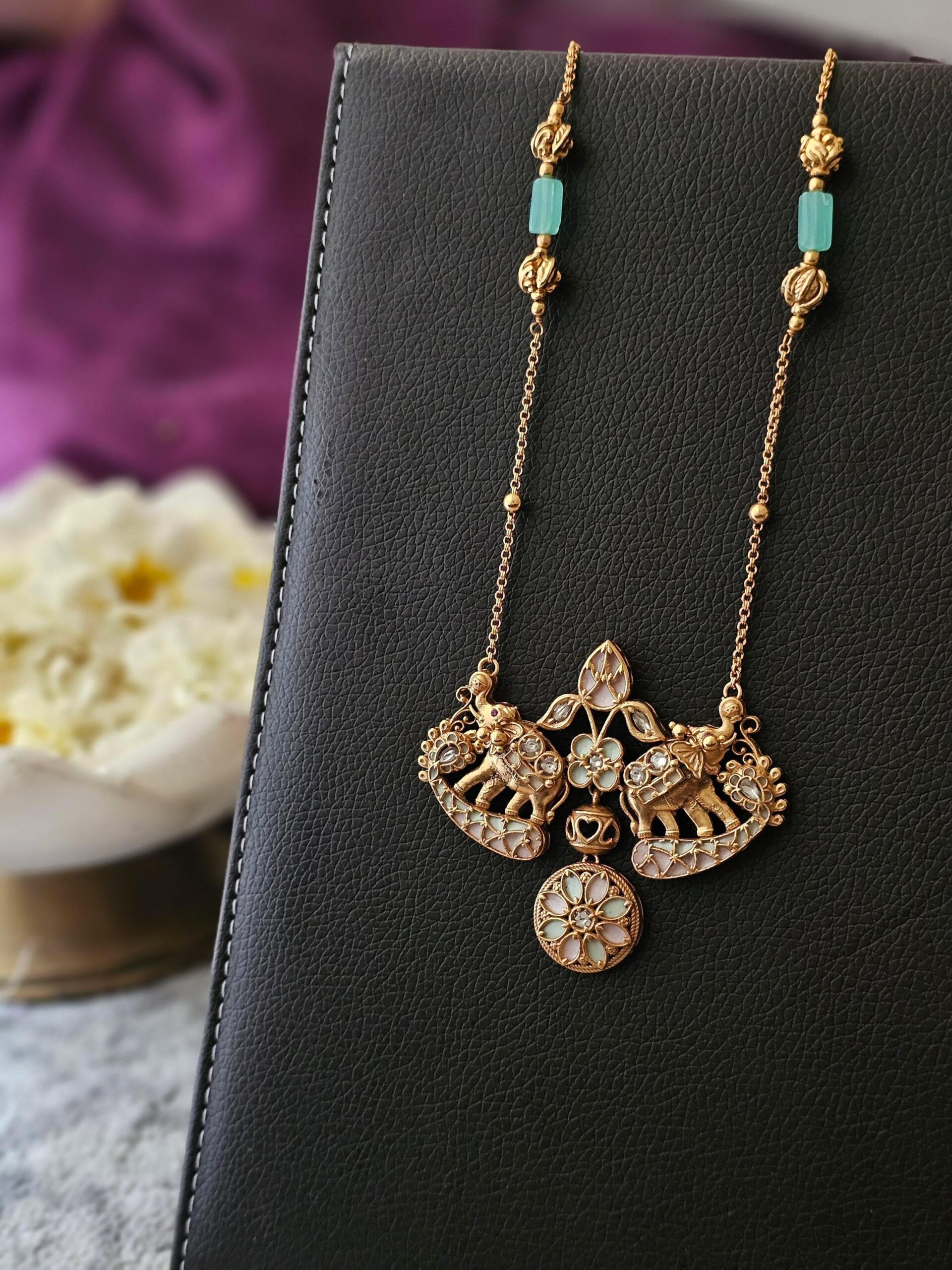 Natasha handcrafted long necklace Thumbnail