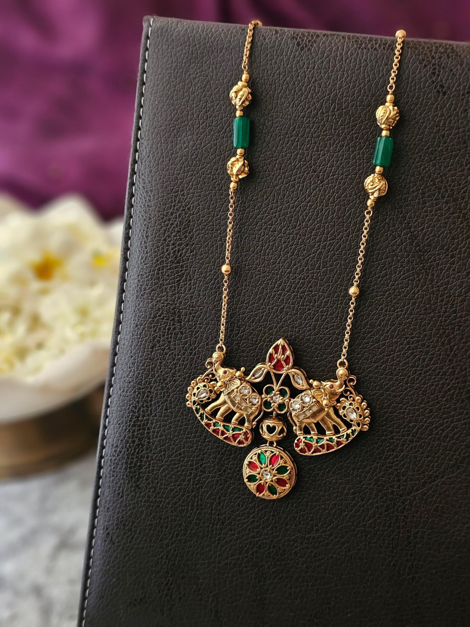 Natasha handcrafted long necklace Thumbnail