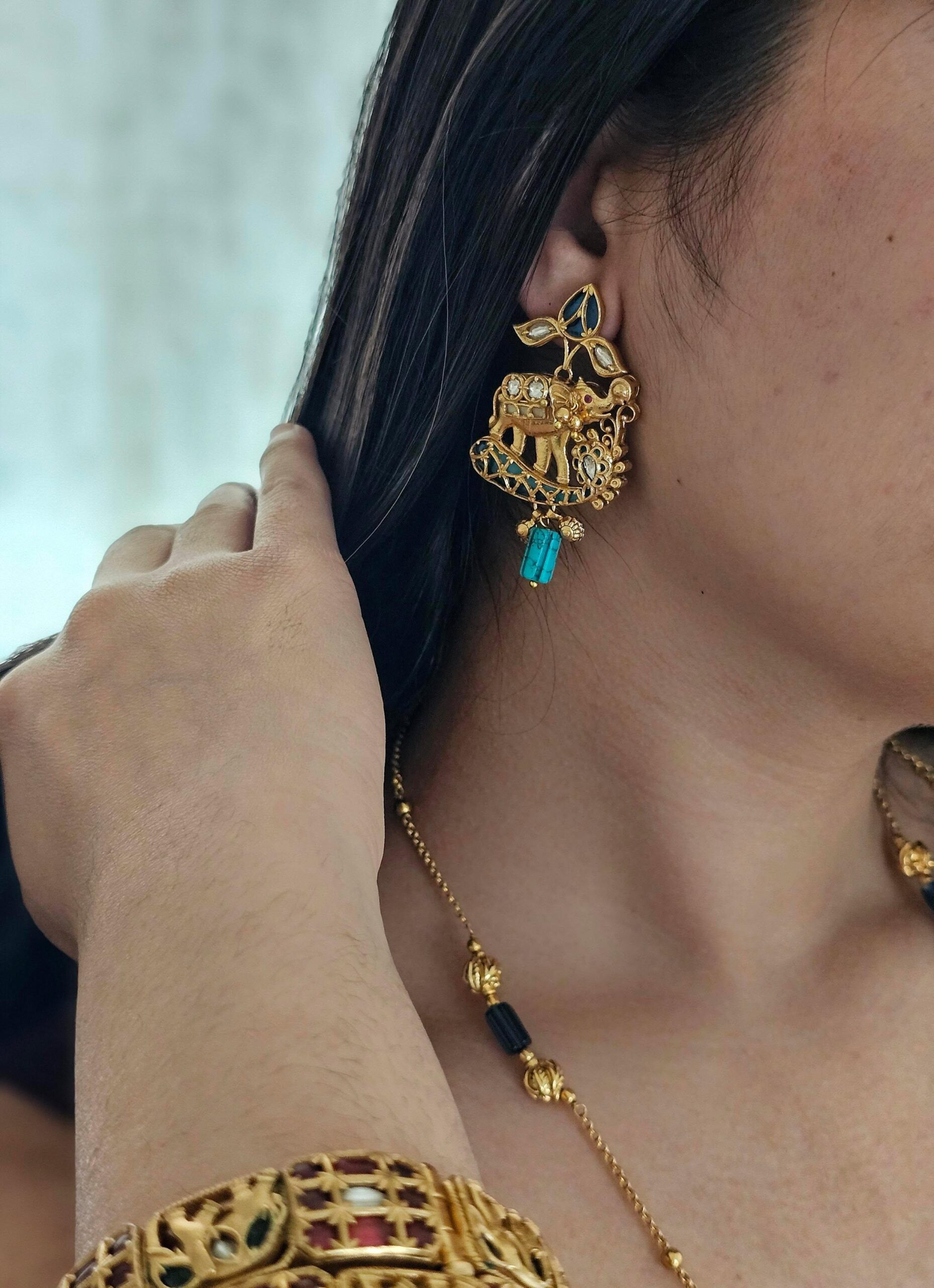 Natasha handcrafted long necklace Thumbnail