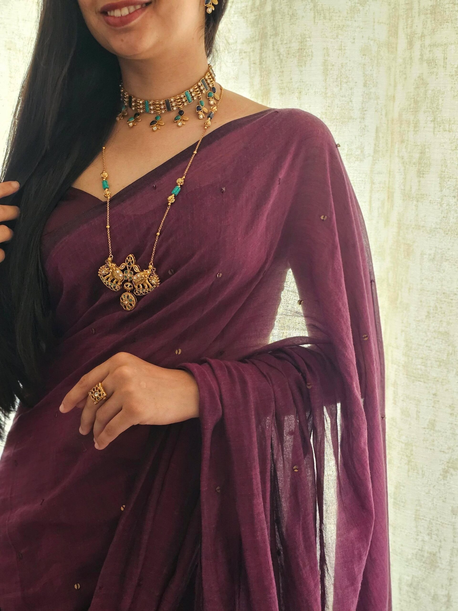 Natasha handcrafted long necklace Thumbnail