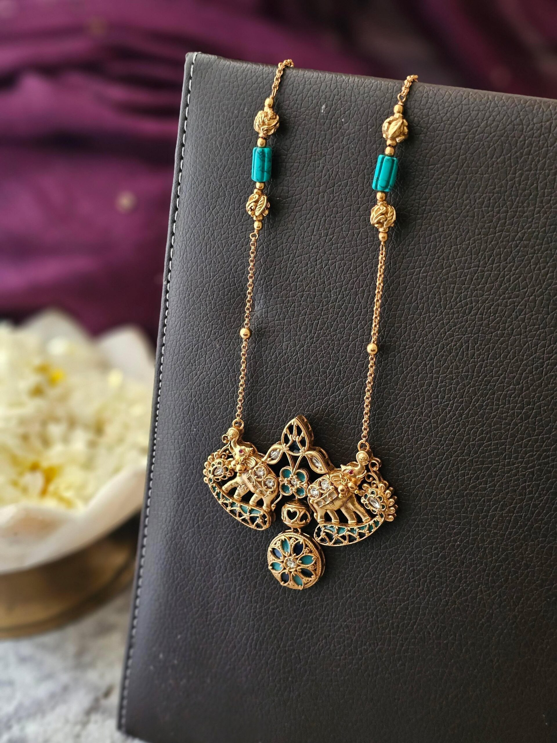 Natasha handcrafted long necklace Thumbnail