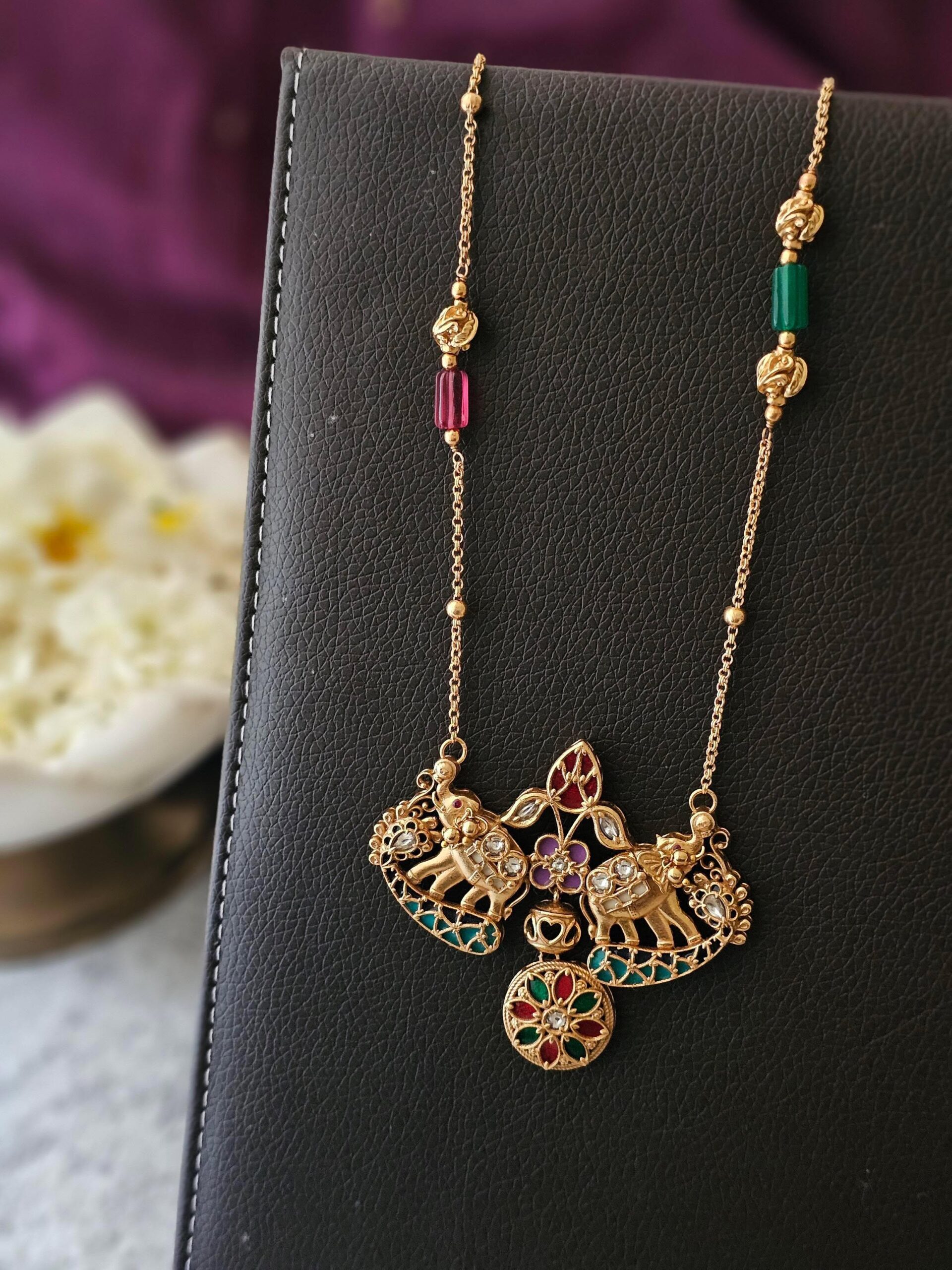 Natasha handcrafted long necklace Thumbnail