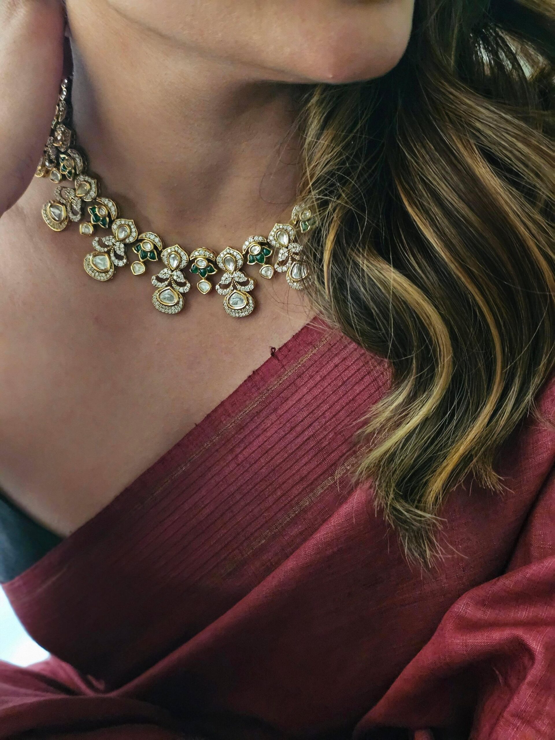 Vishaka meenakari necklace Thumbnail