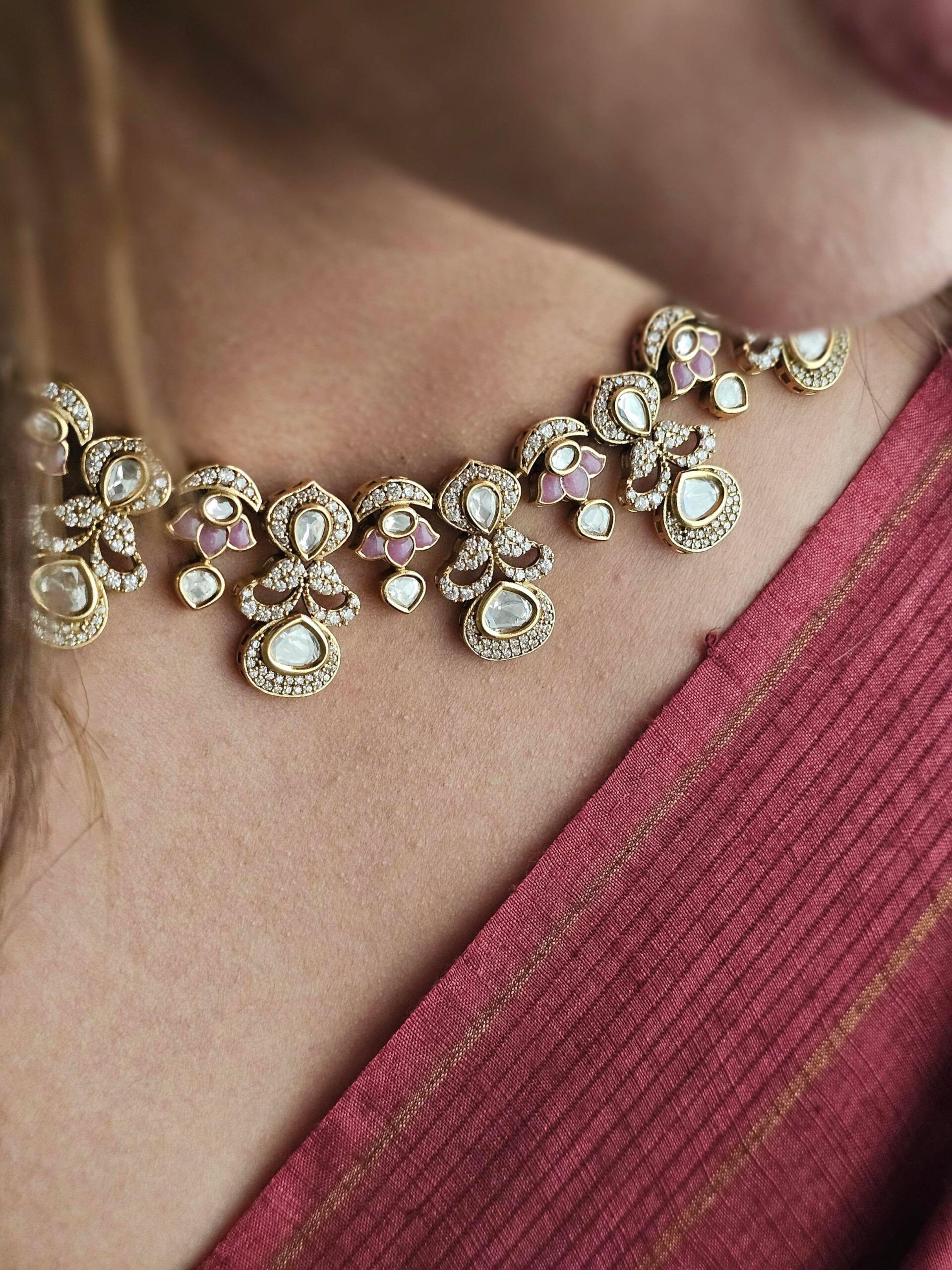 Vishaka meenakari necklace Thumbnail