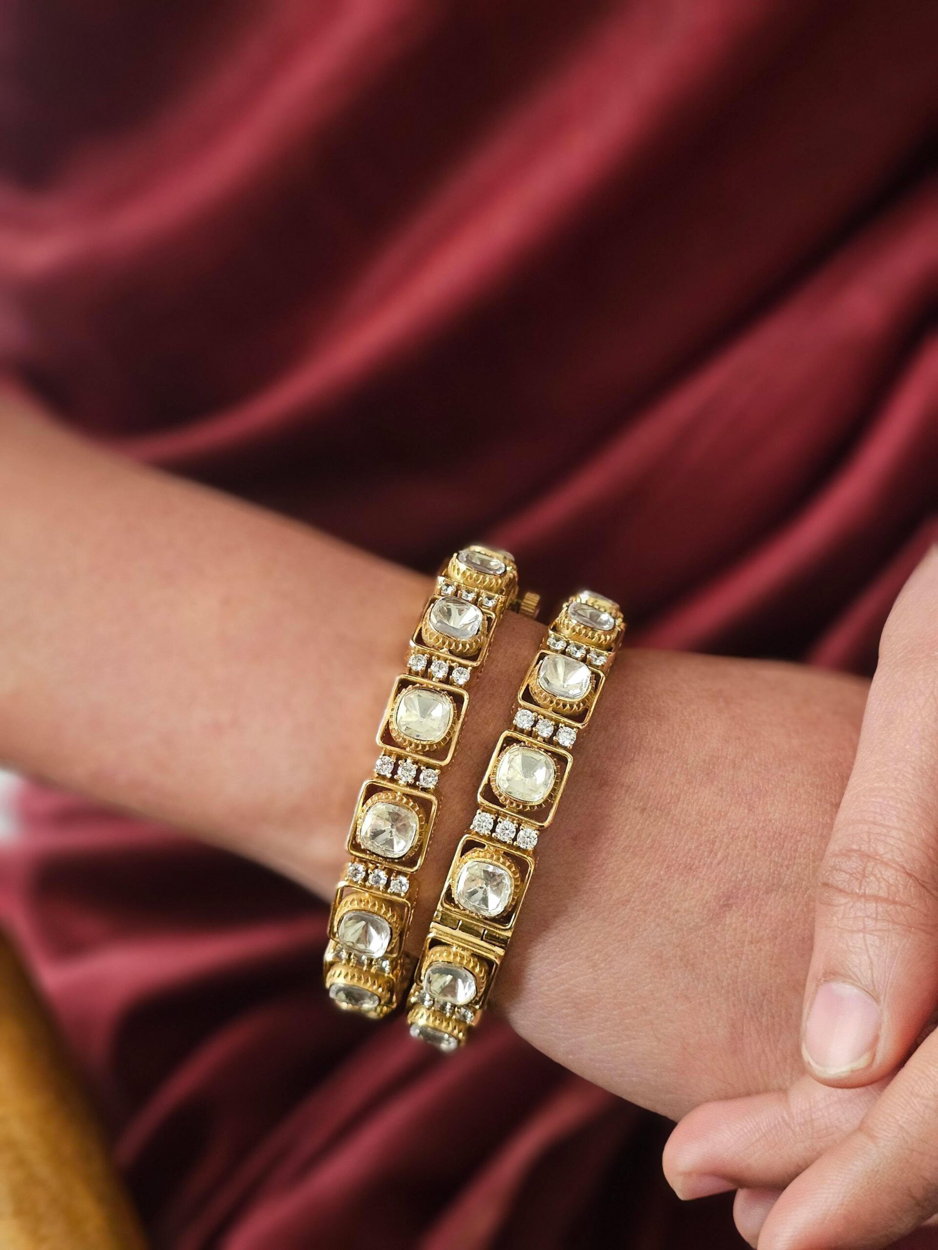 Vishaka openable polki bangles Thumbnail