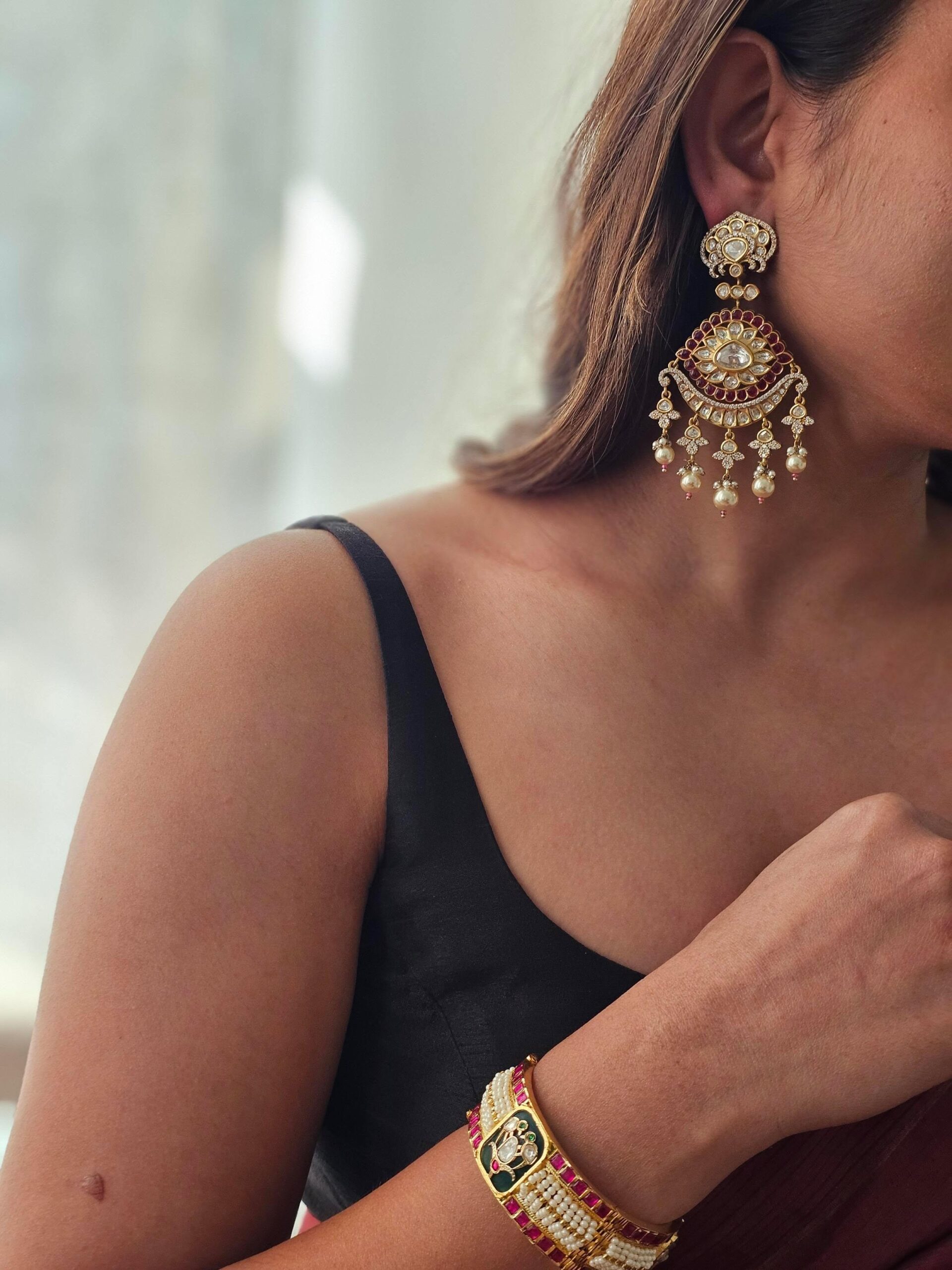 Armeena layered meenakari necklace Thumbnail