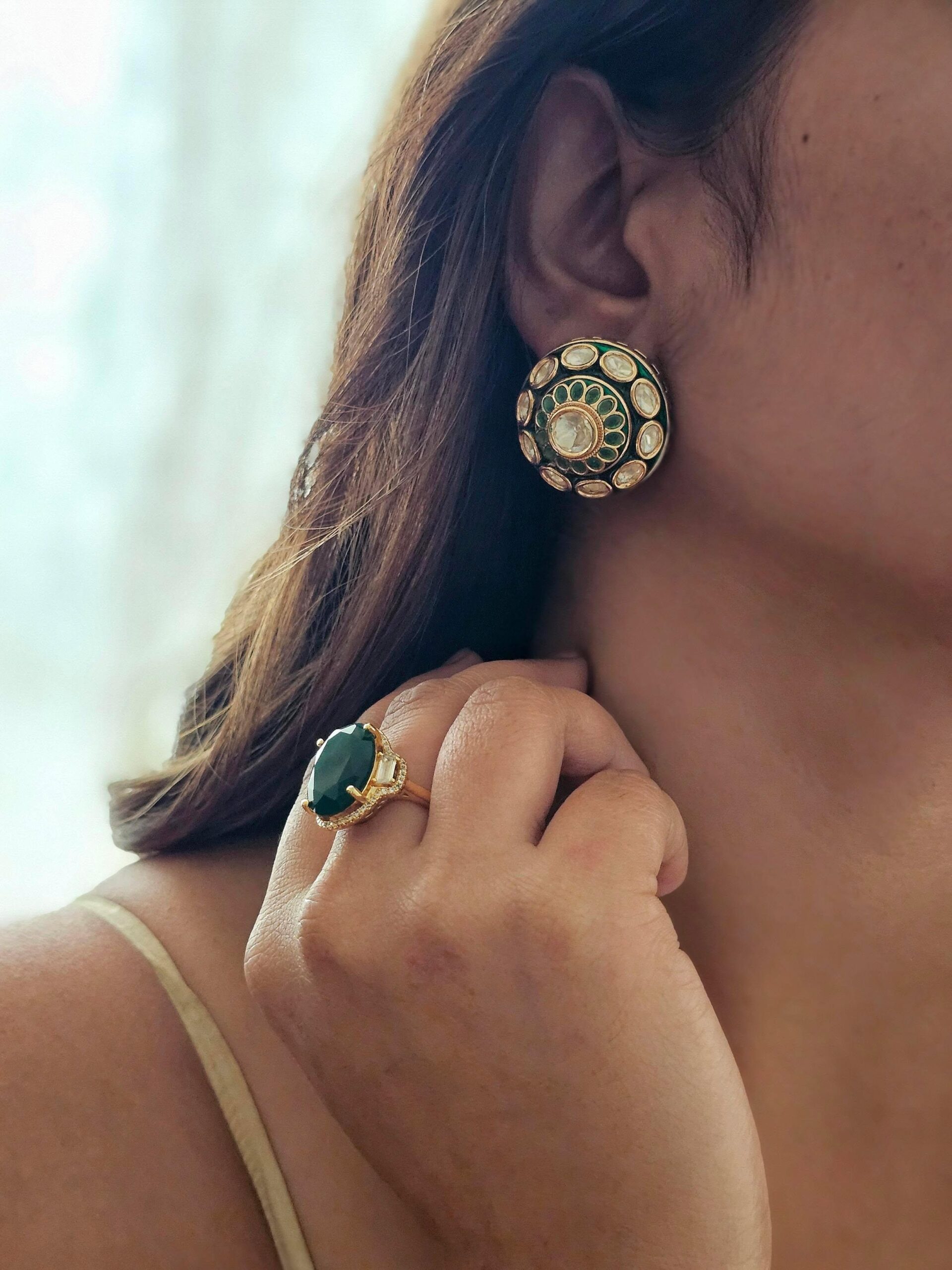 Latika meenakari studs Thumbnail