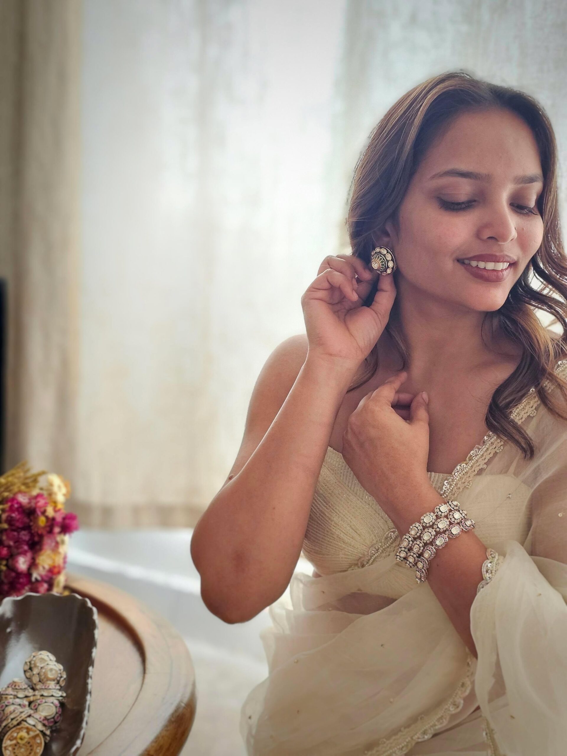 Latika meenakari studs Thumbnail