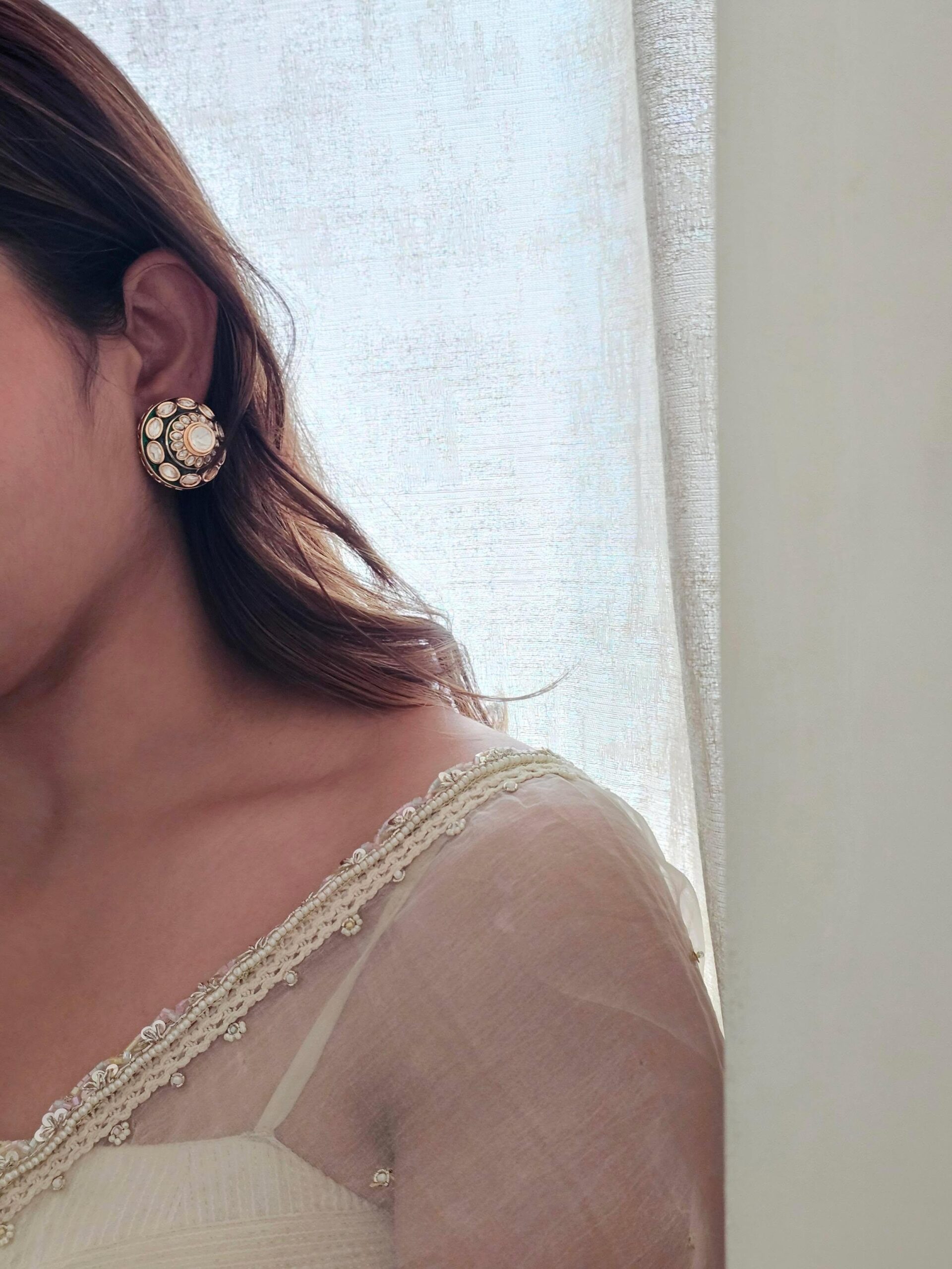 Latika meenakari studs Thumbnail