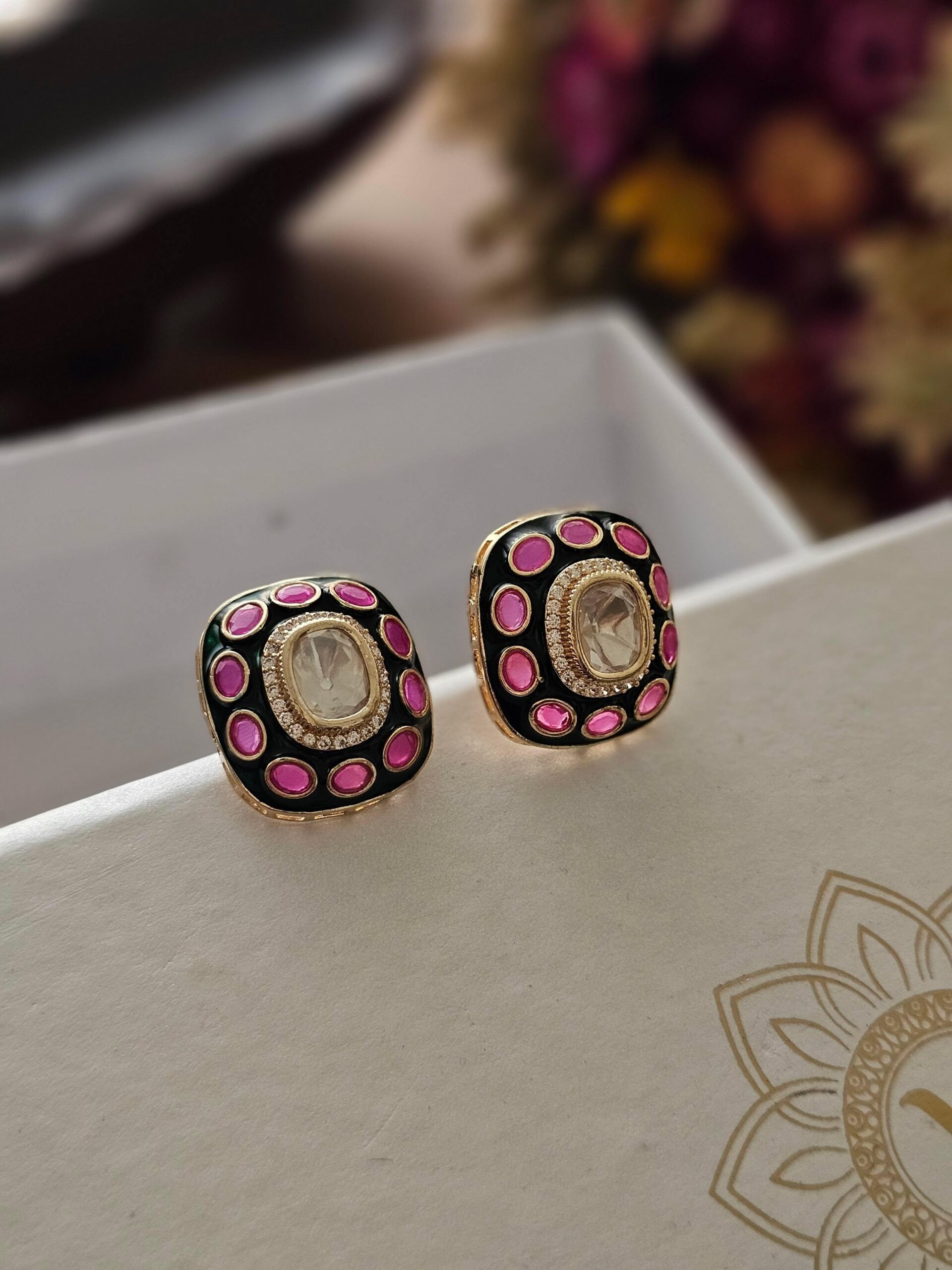 Aria meenakari studs Thumbnail