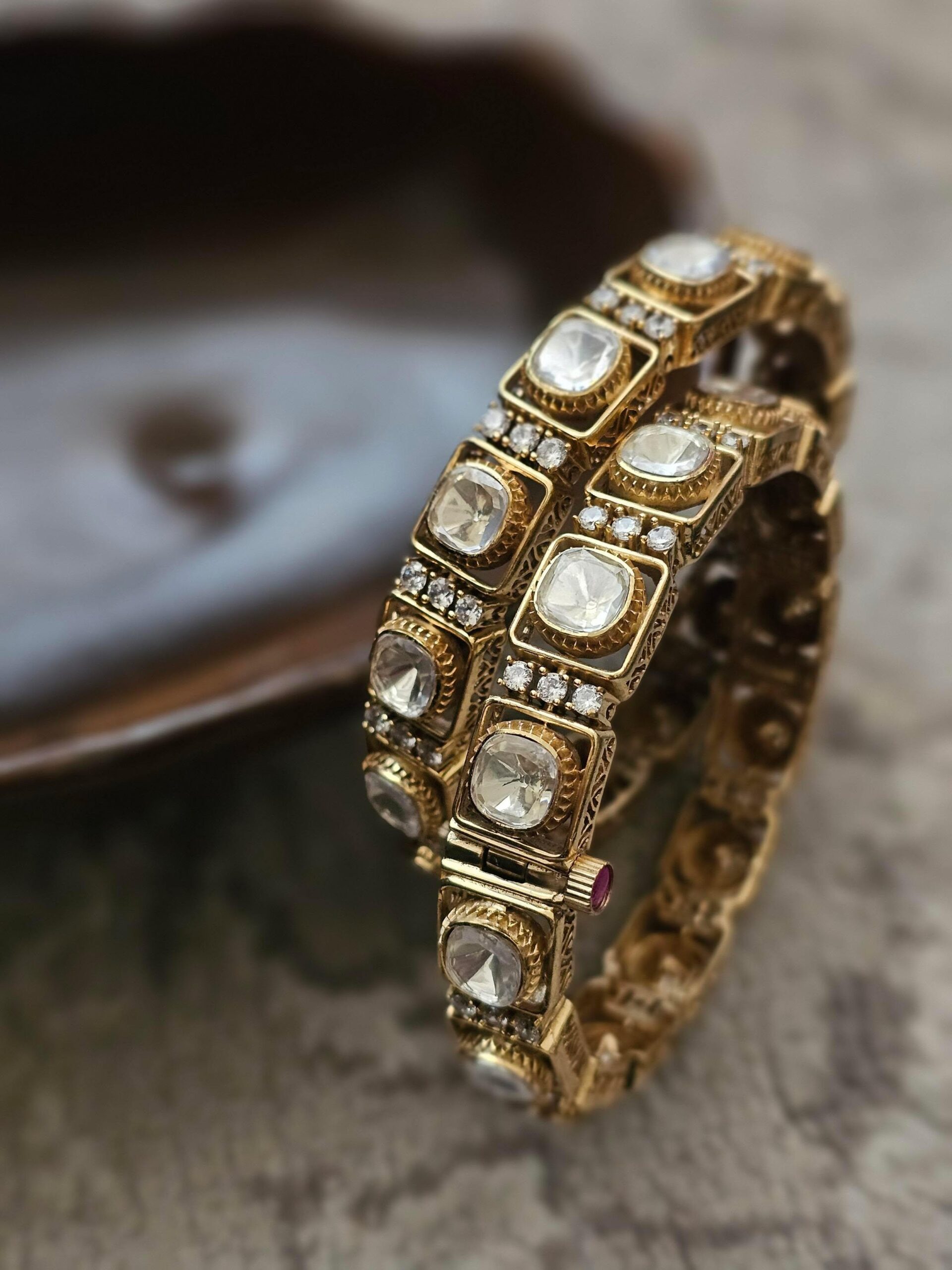 Vishaka openable polki bangles Thumbnail