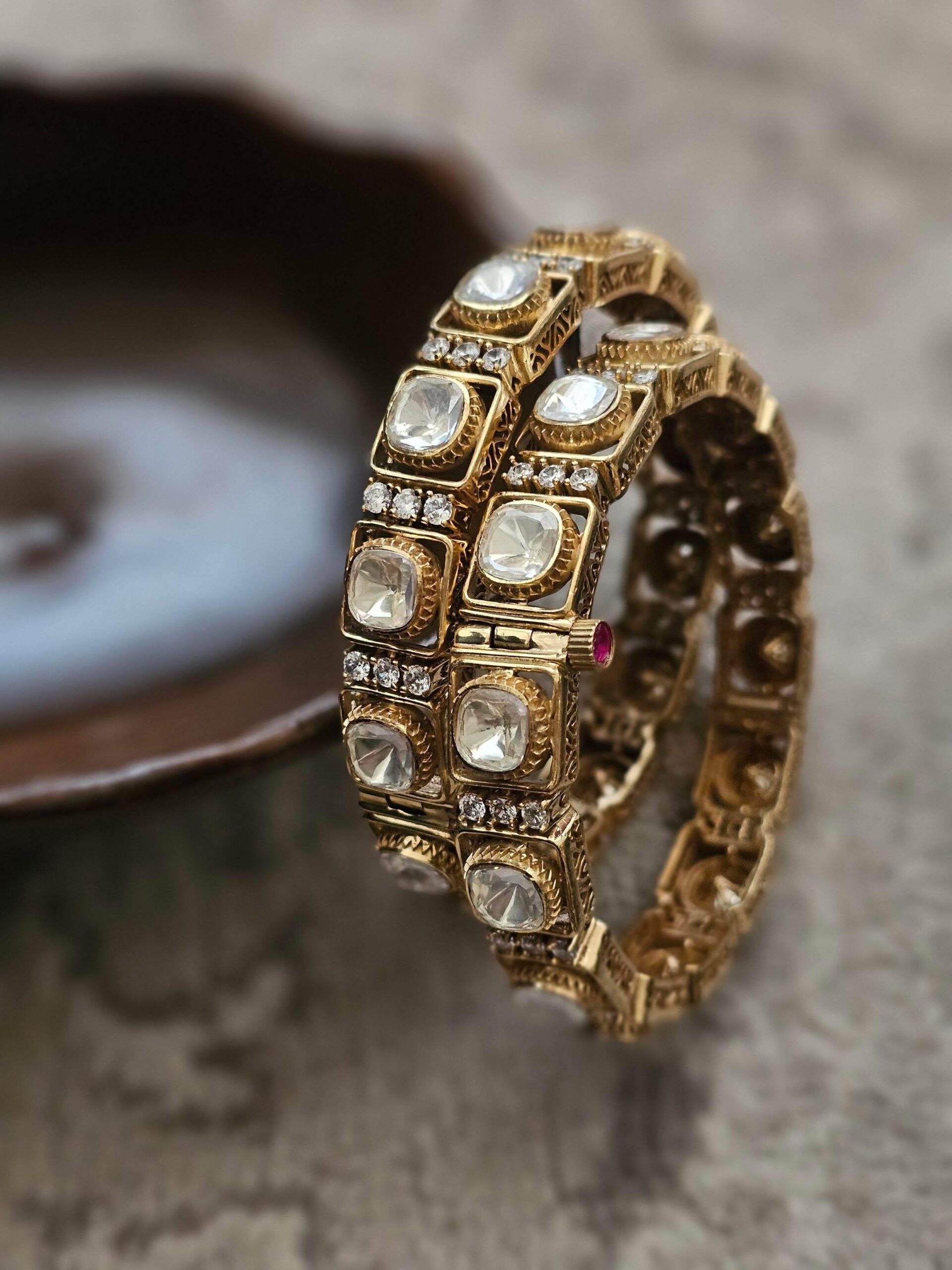 Vishaka openable polki bangles Thumbnail