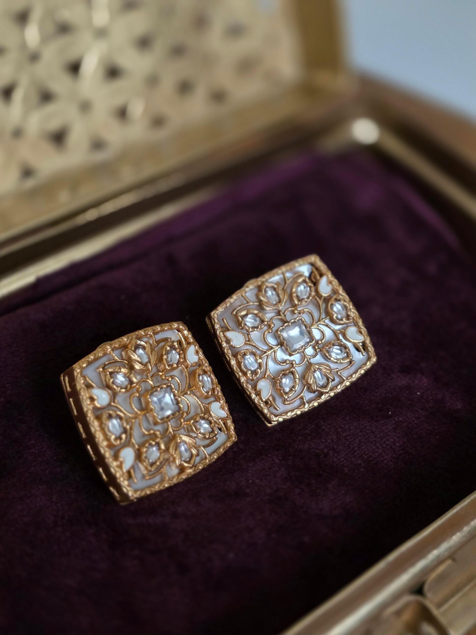 Resham handcrafted studs Thumbnail