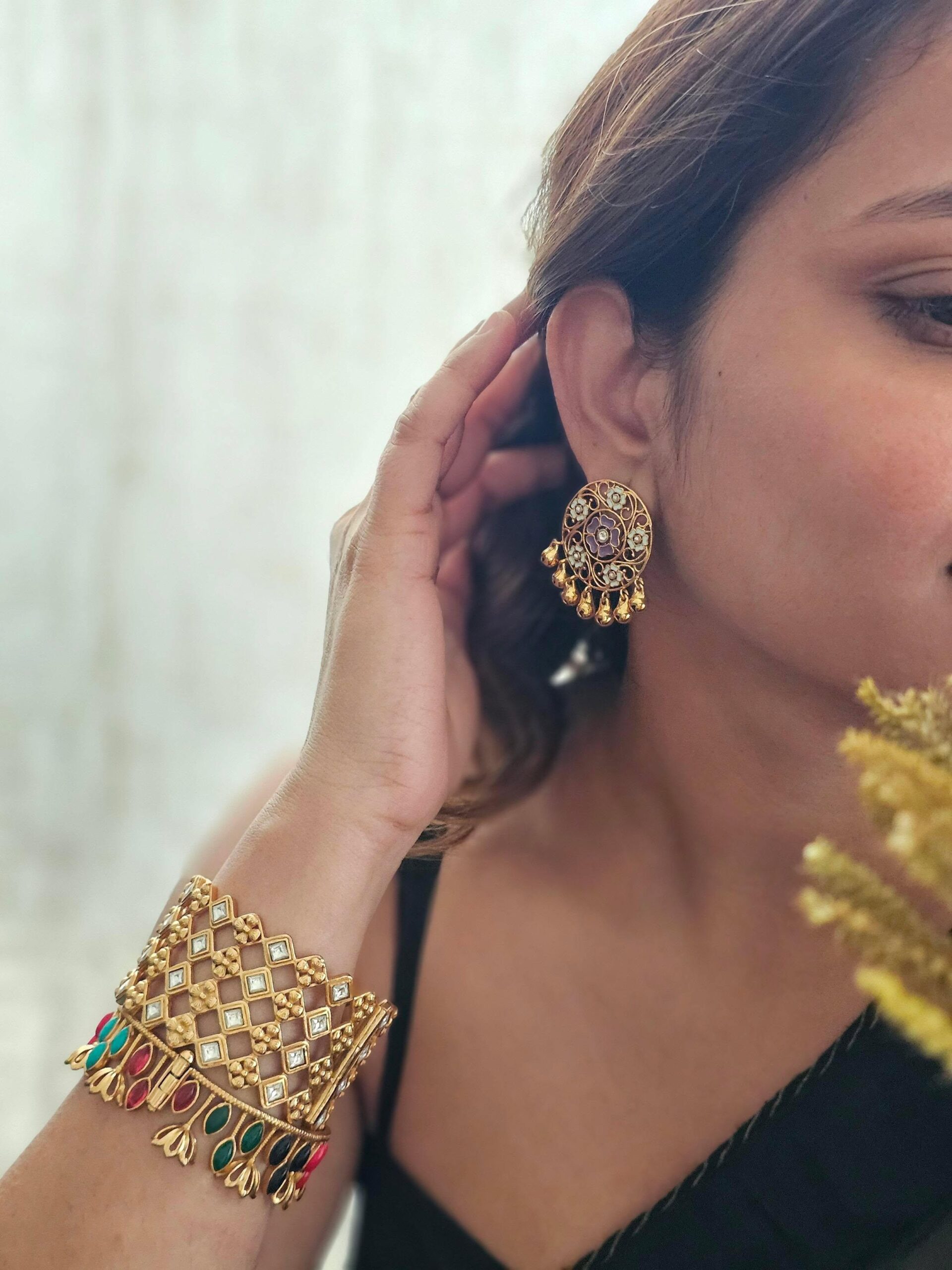 Chakra handcrafted studs Thumbnail