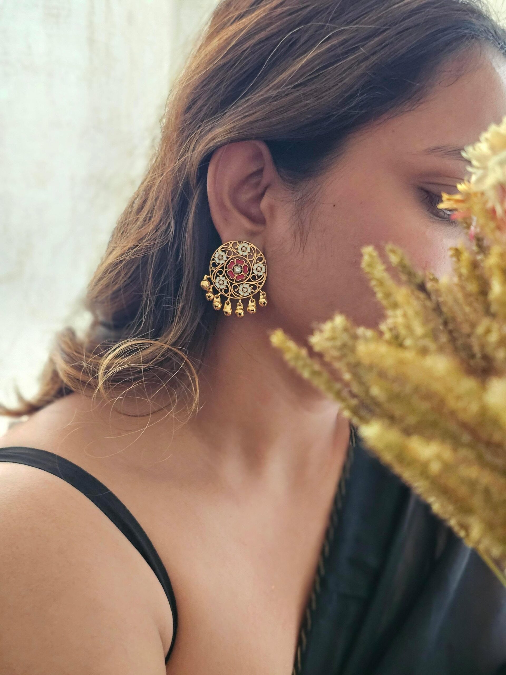 Chakra handcrafted studs Thumbnail