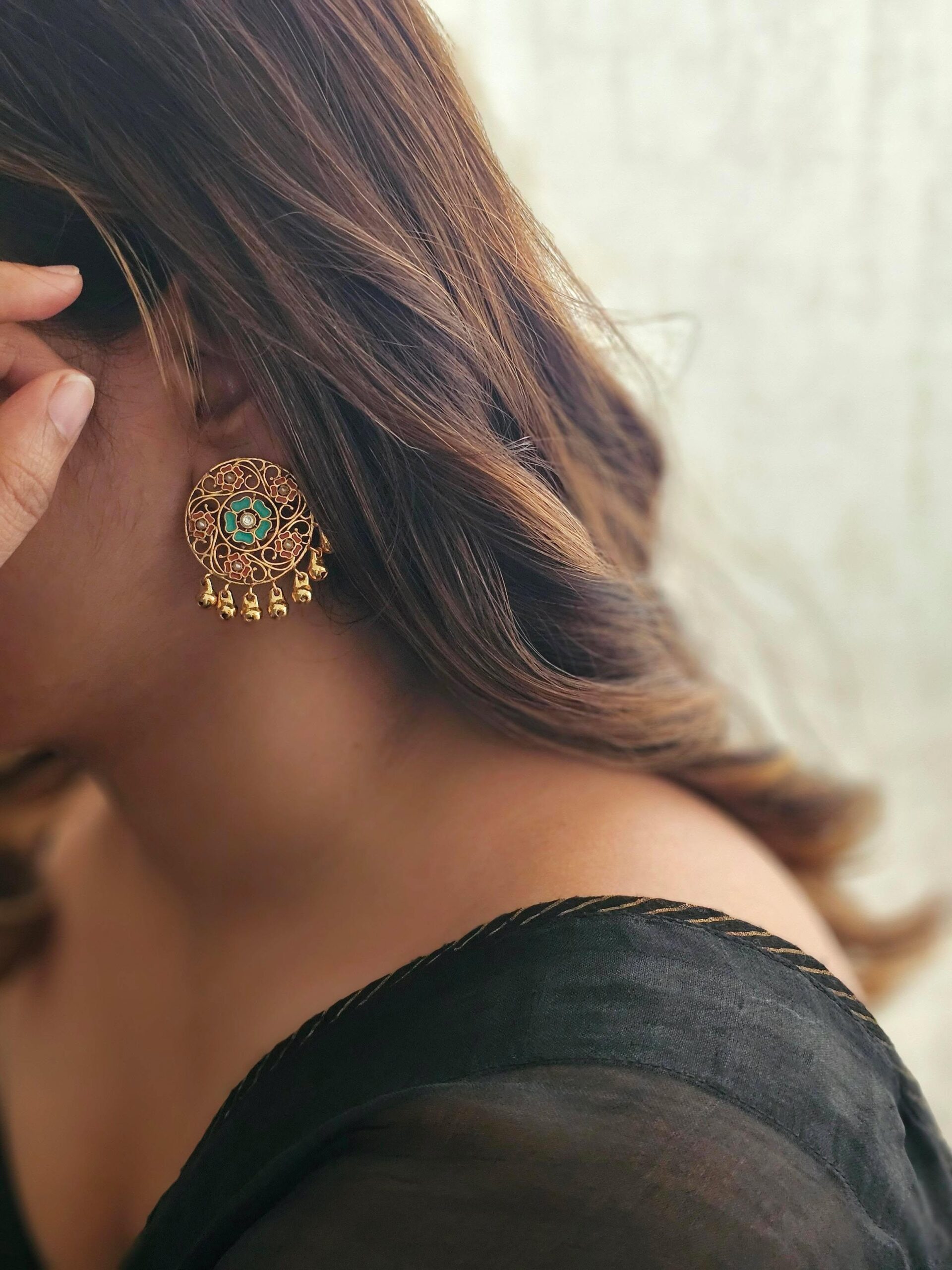 Chakra handcrafted studs Thumbnail