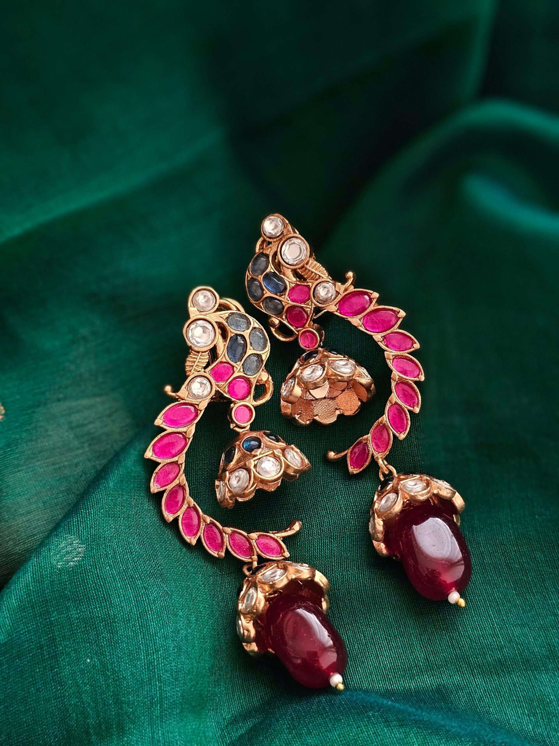 Zuri polki and pearl earrings Thumbnail