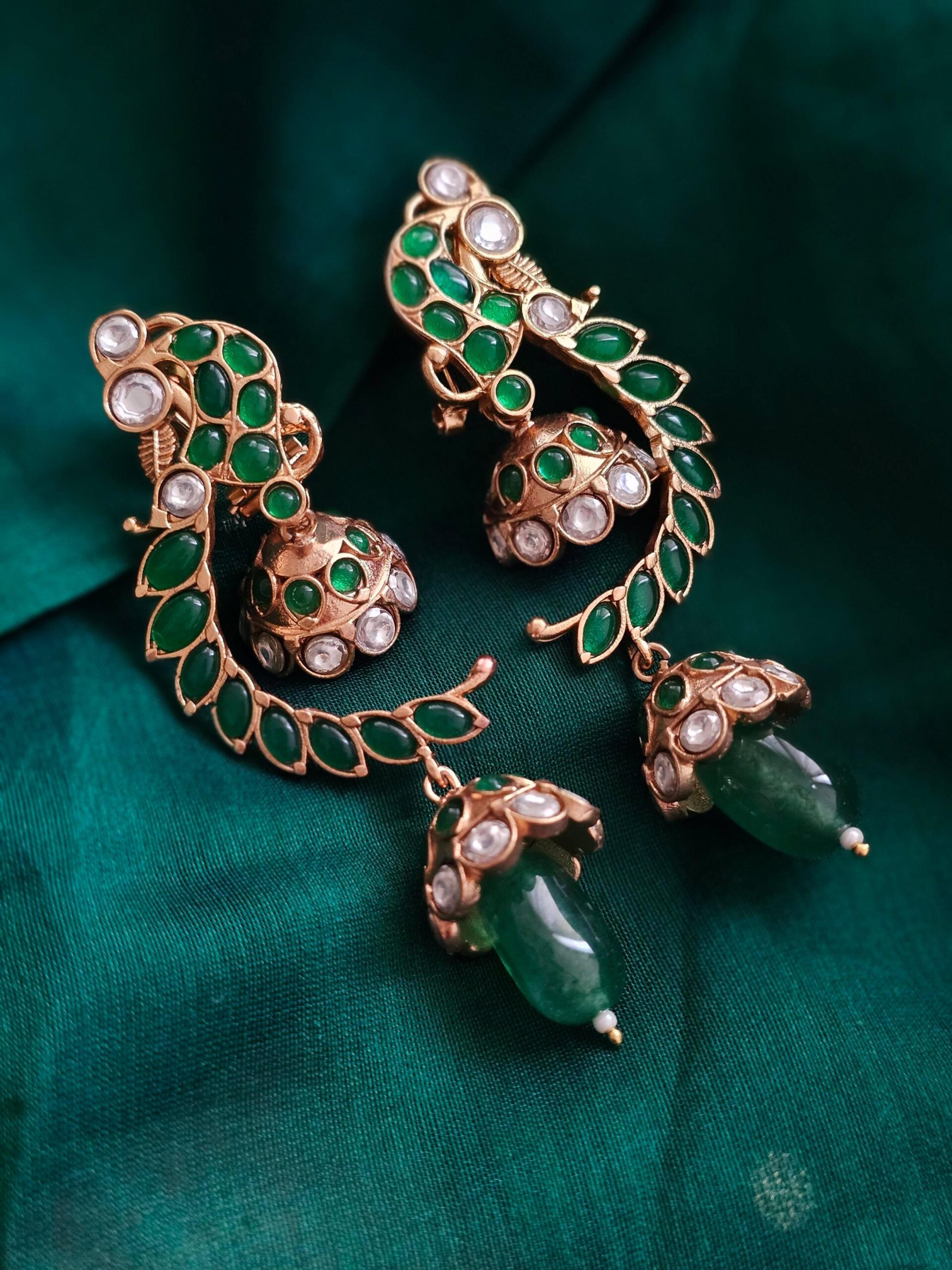 Zuri polki and pearl earrings Thumbnail