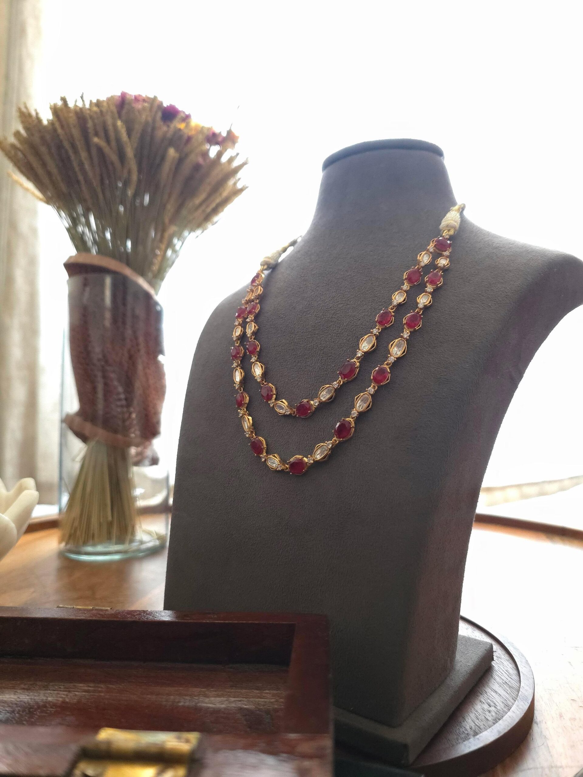 Raaga polki string necklace Thumbnail