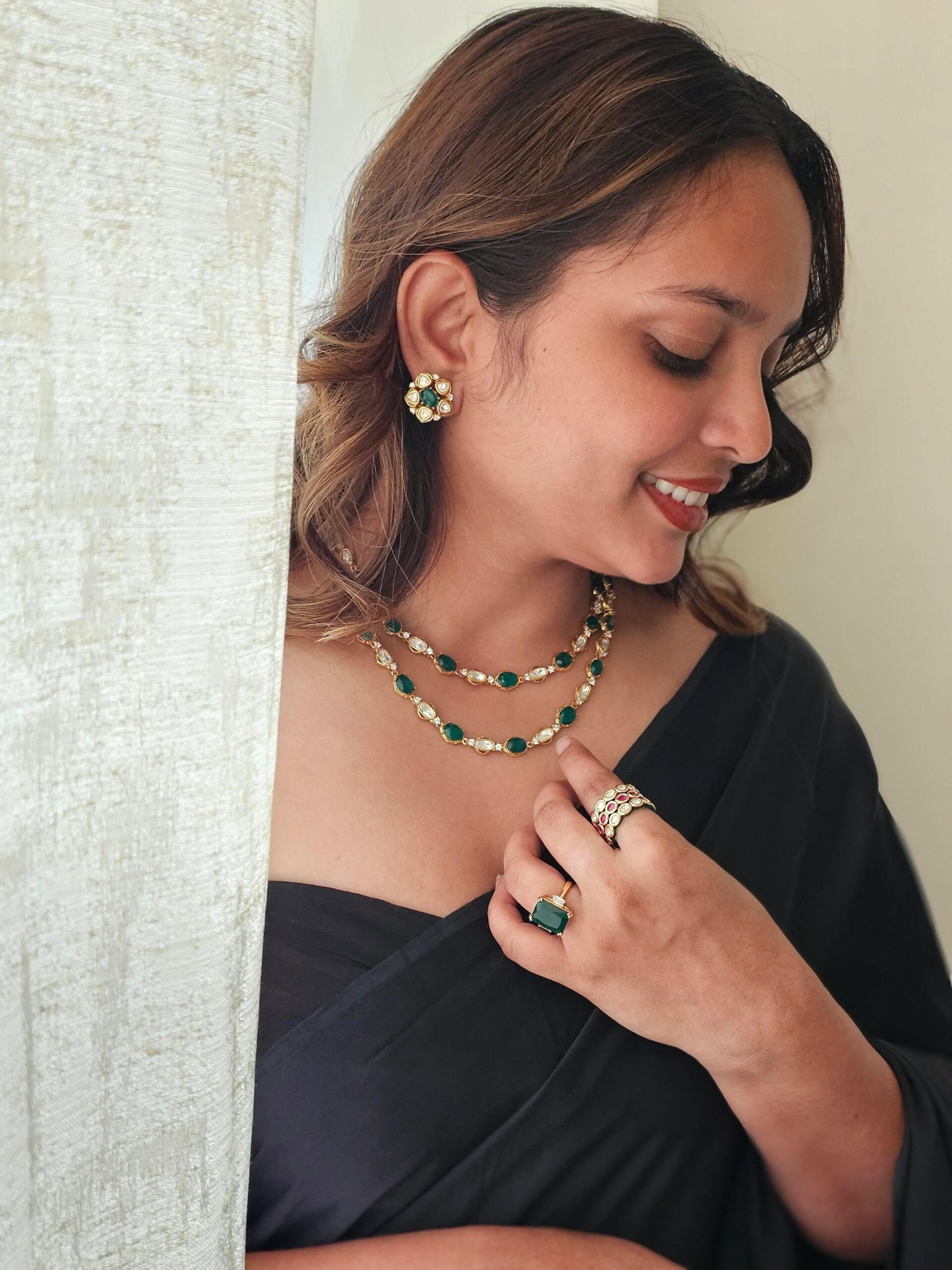 Raaga polki string necklace Thumbnail