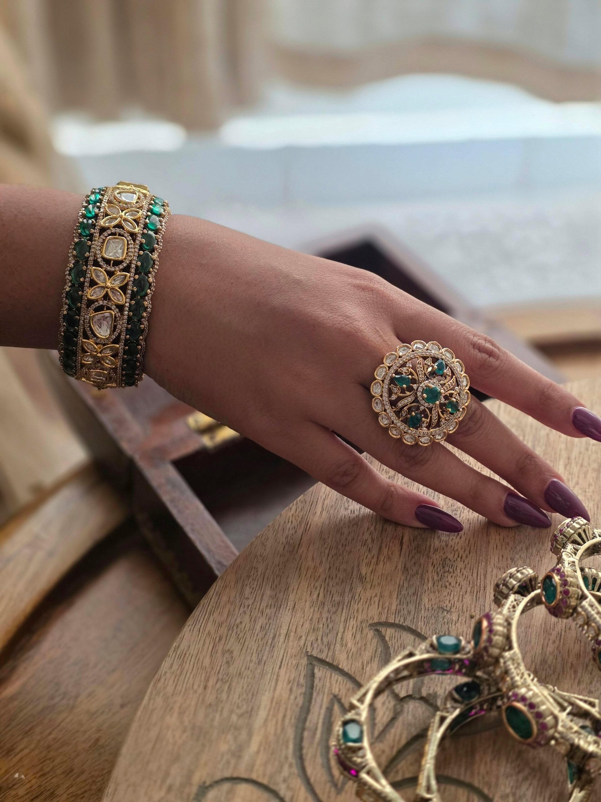 Aanya polki bangles Thumbnail