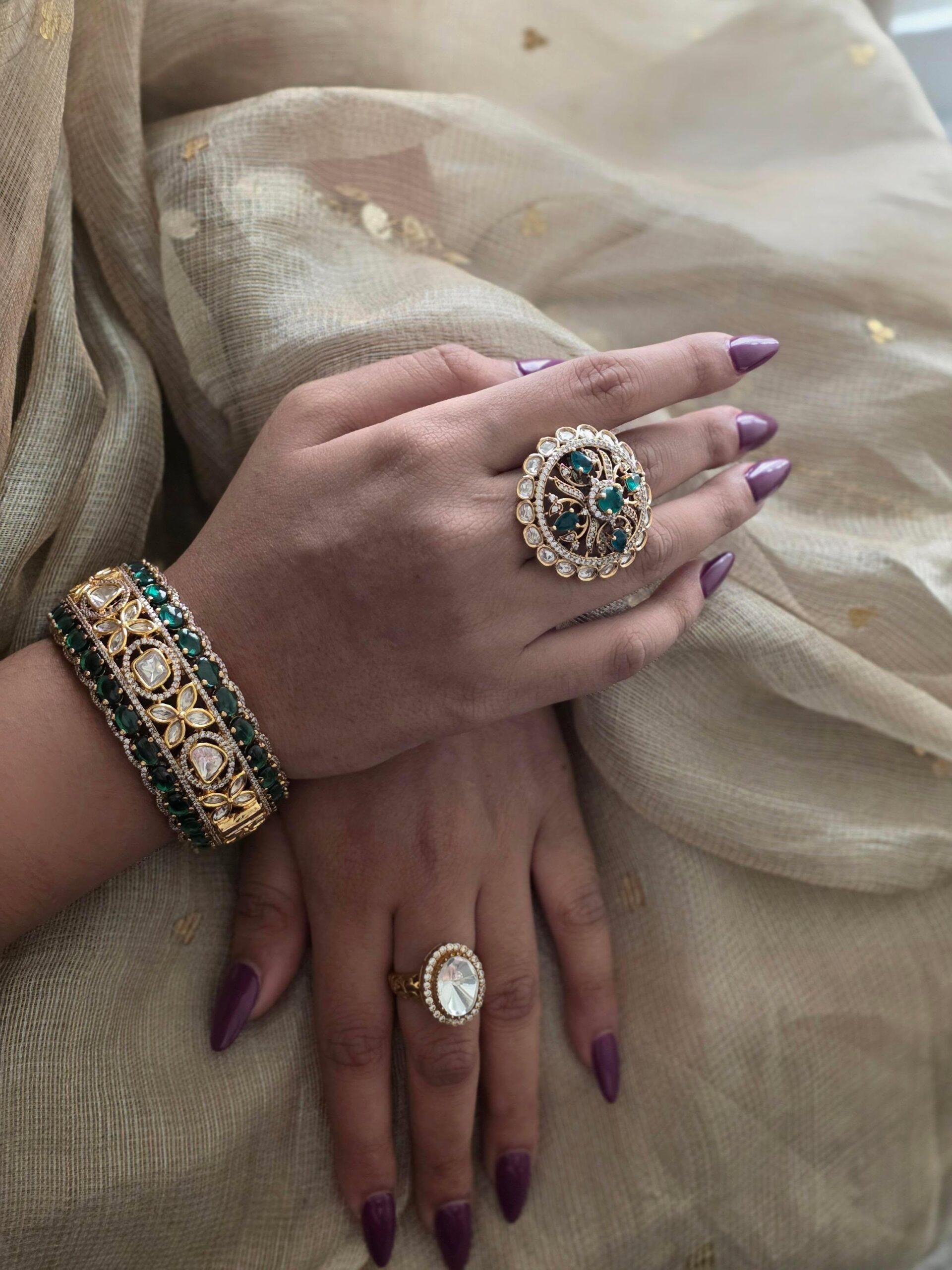 Aanya polki bangles Thumbnail