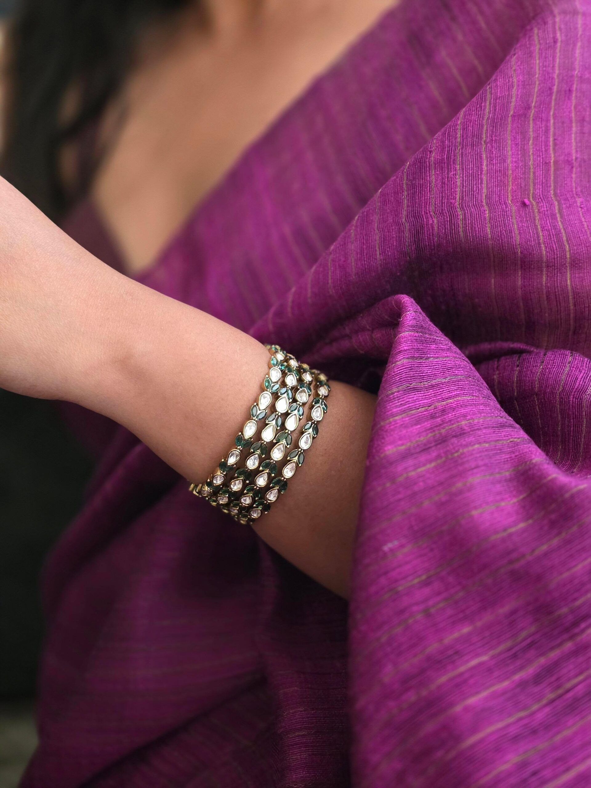 Ehan delicate quartz bangles Thumbnail