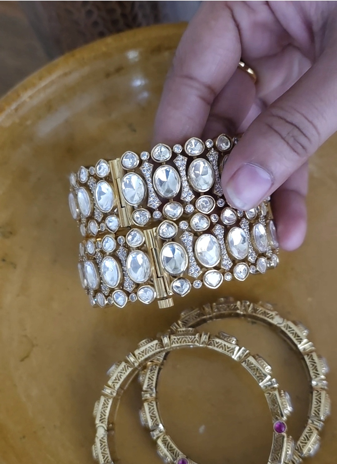 Netra openable polki bangles Thumbnail