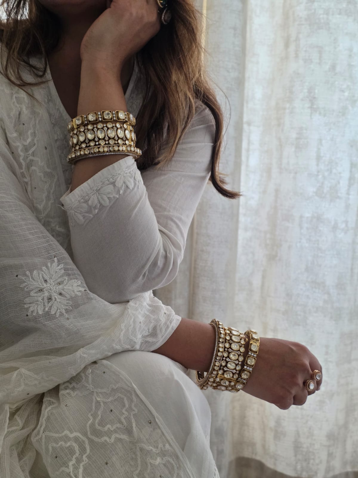 Netra openable polki bangles Thumbnail