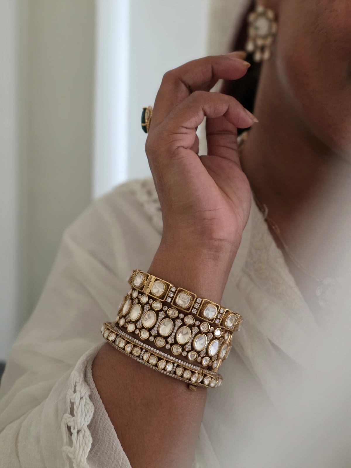 Netra openable polki bangles Thumbnail