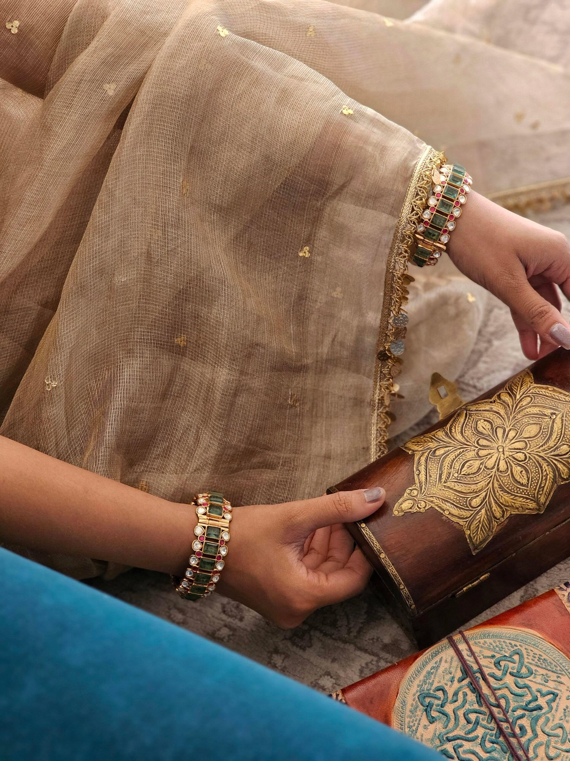 Savri openable polki bangles Thumbnail